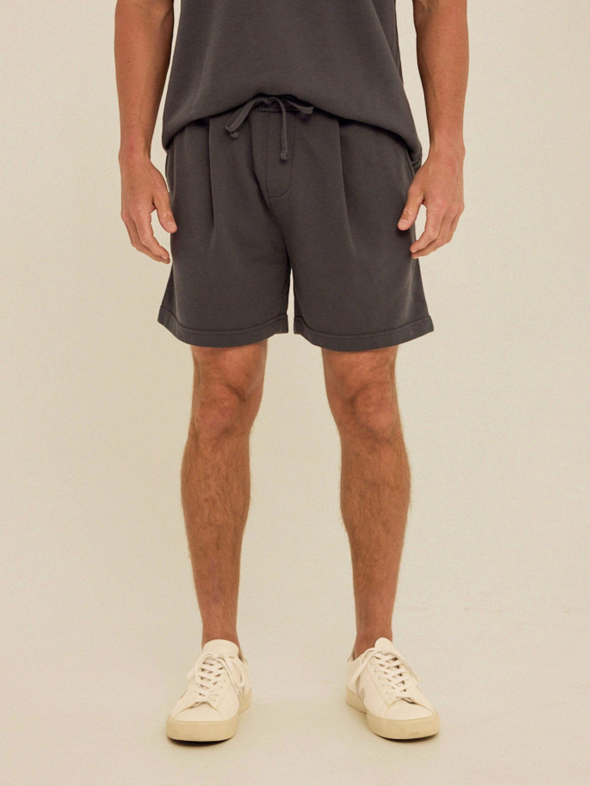 Easton Cotton Blend Terry Pleated Short