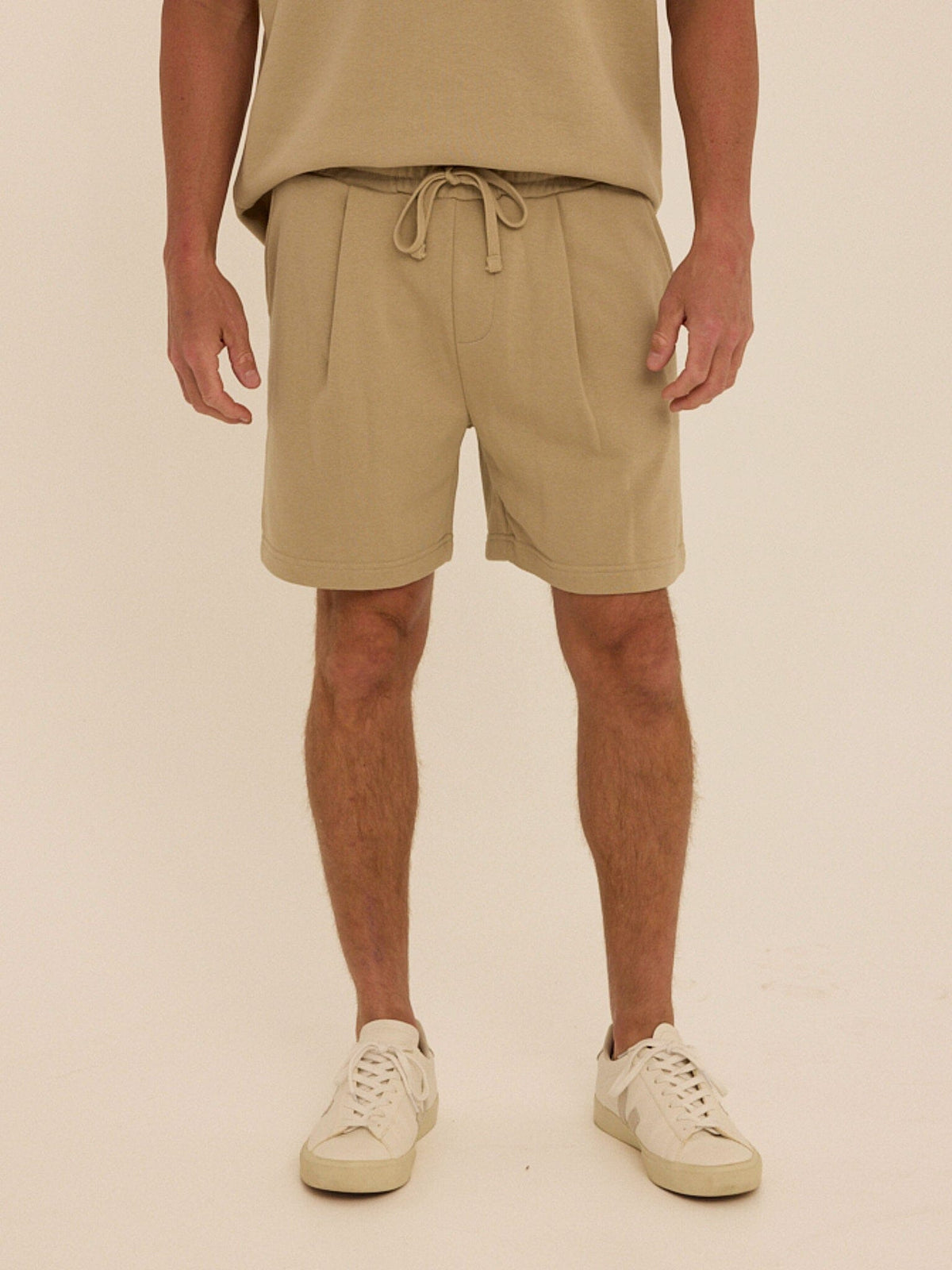 Easton Cotton Blend Terry Pleated Short