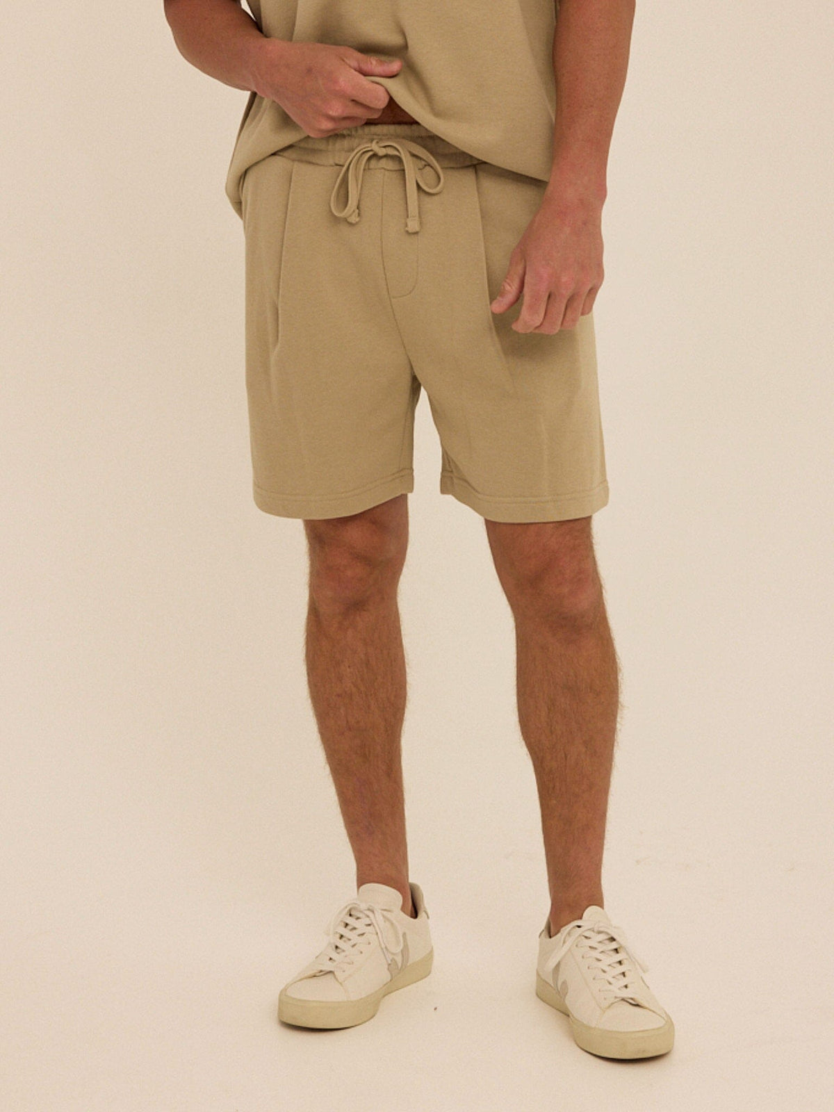 Easton Cotton Blend Terry Pleated Short