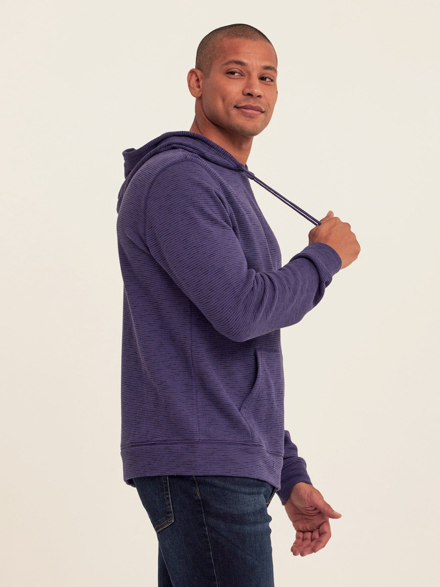 Nico Striped Terry Pullover Hoodie