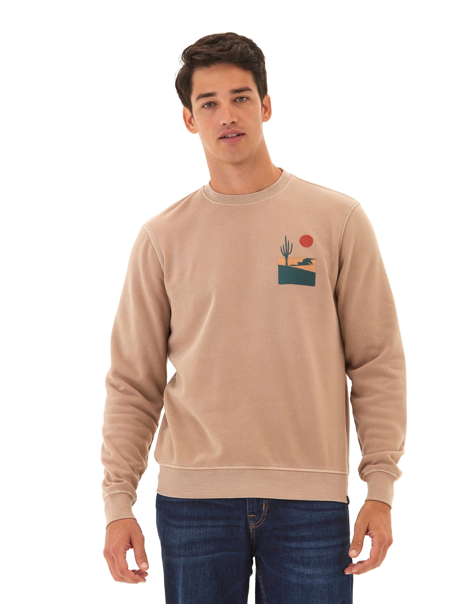 Mineral Wash Graphic Fleece Crew