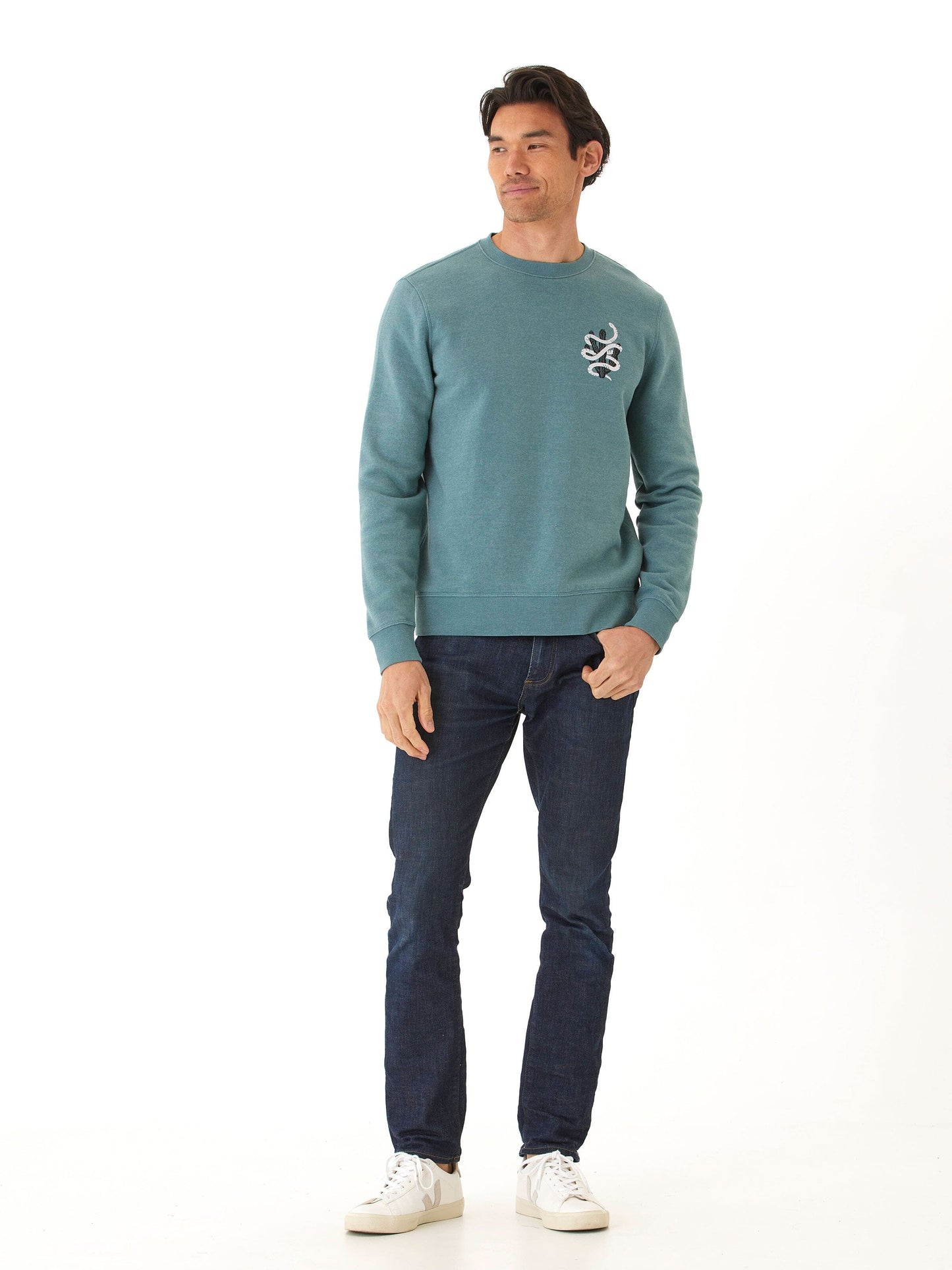 Mineral Wash Graphic Fleece Crew