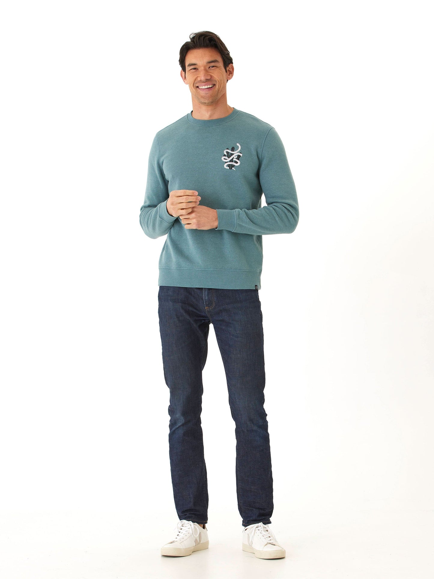 Mineral Wash Graphic Fleece Crew