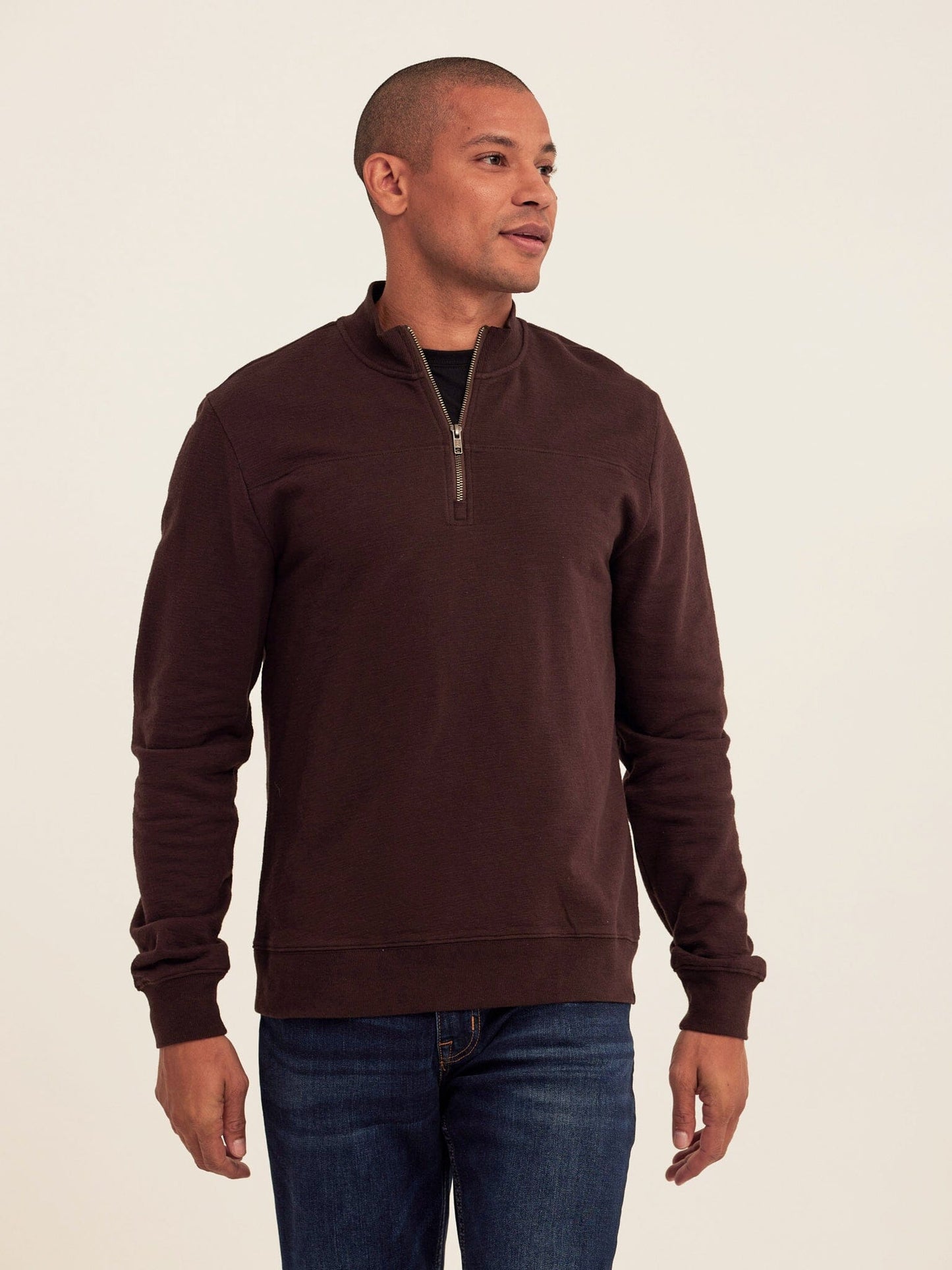 Christian Comfort Slub Terry Half Zip Pullover