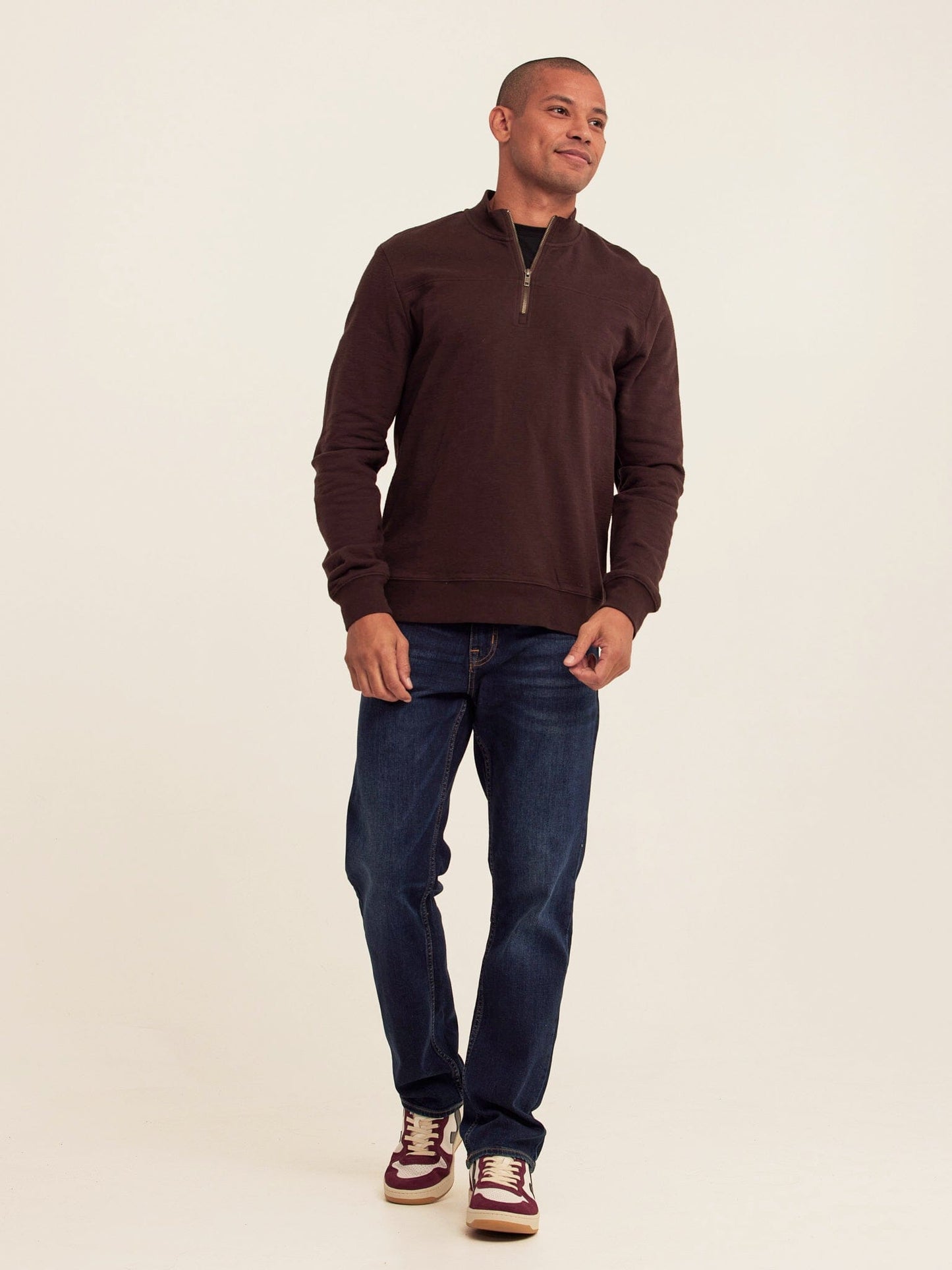 Christian Comfort Slub Terry Half Zip Pullover