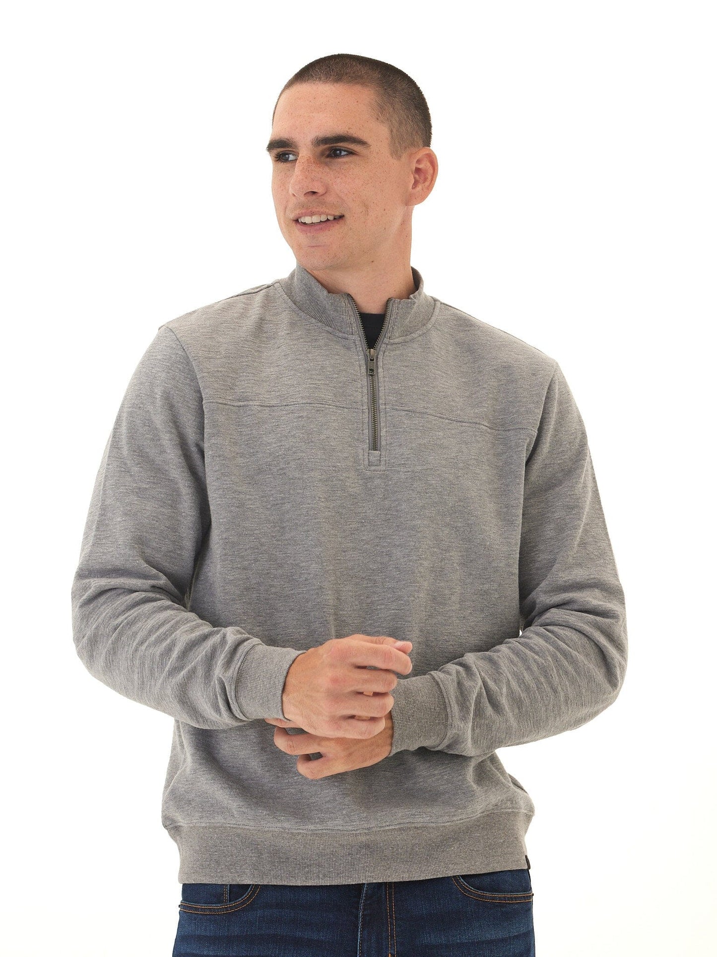 Christian Comfort Slub Terry Half Zip Pullover