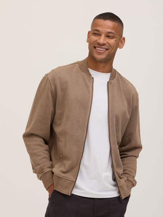 Walter Mineral Wash Heavy Terry Bomber Jacket