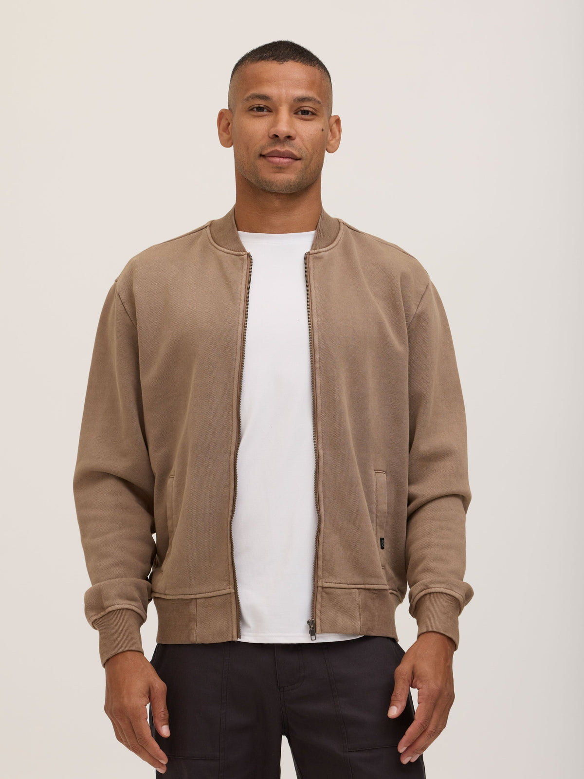 Walter Mineral Wash Heavy Terry Bomber Jacket