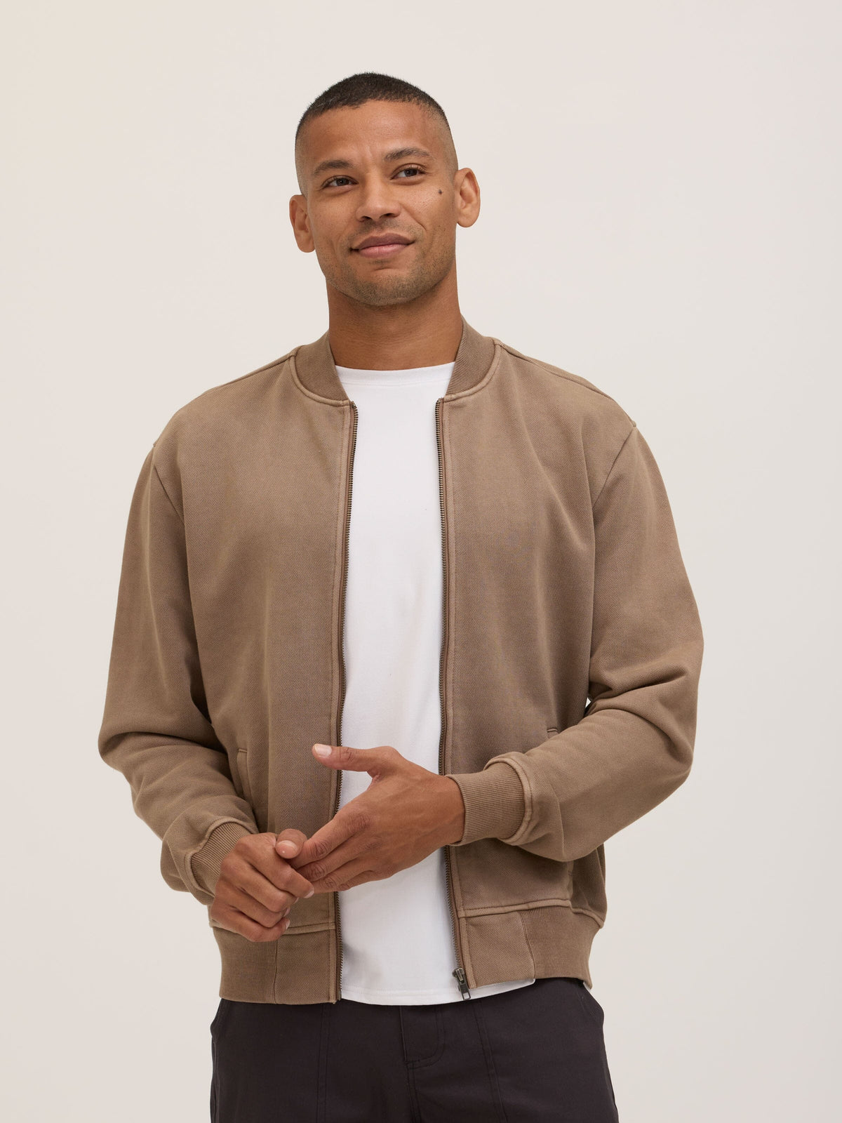 Walter Mineral Wash Heavy Terry Bomber Jacket