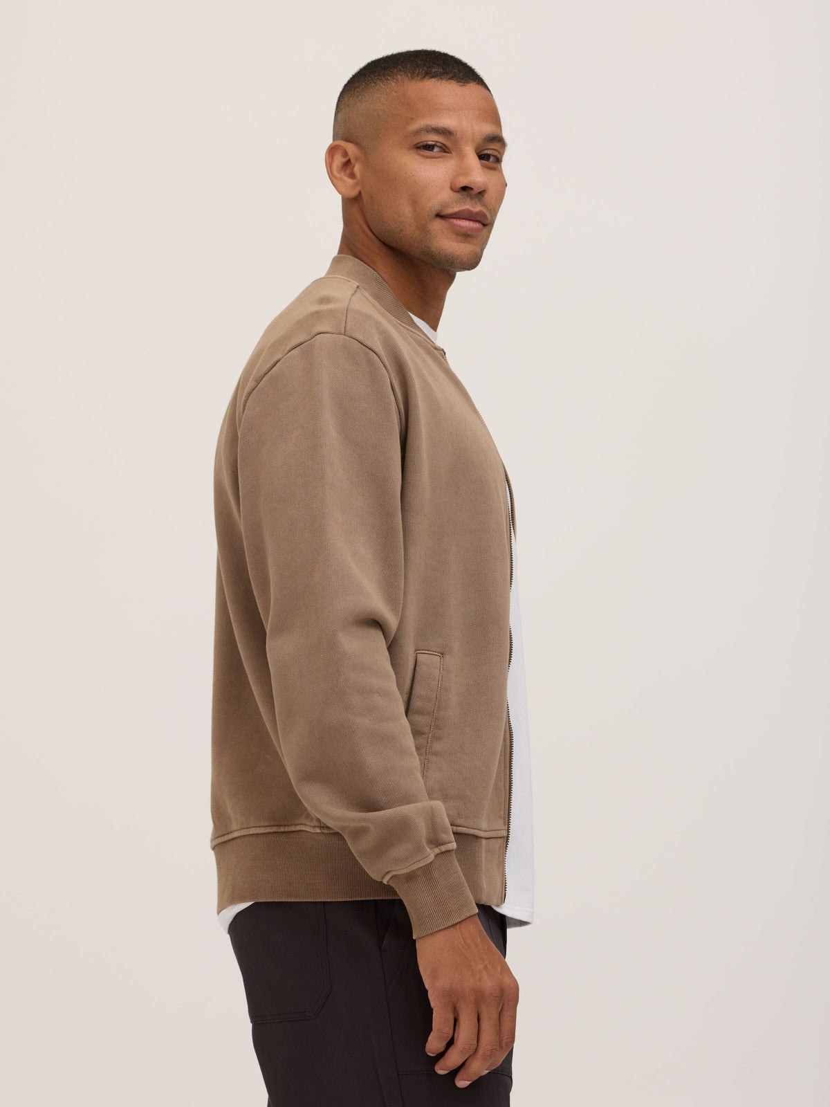 Walter Mineral Wash Heavy Terry Bomber Jacket