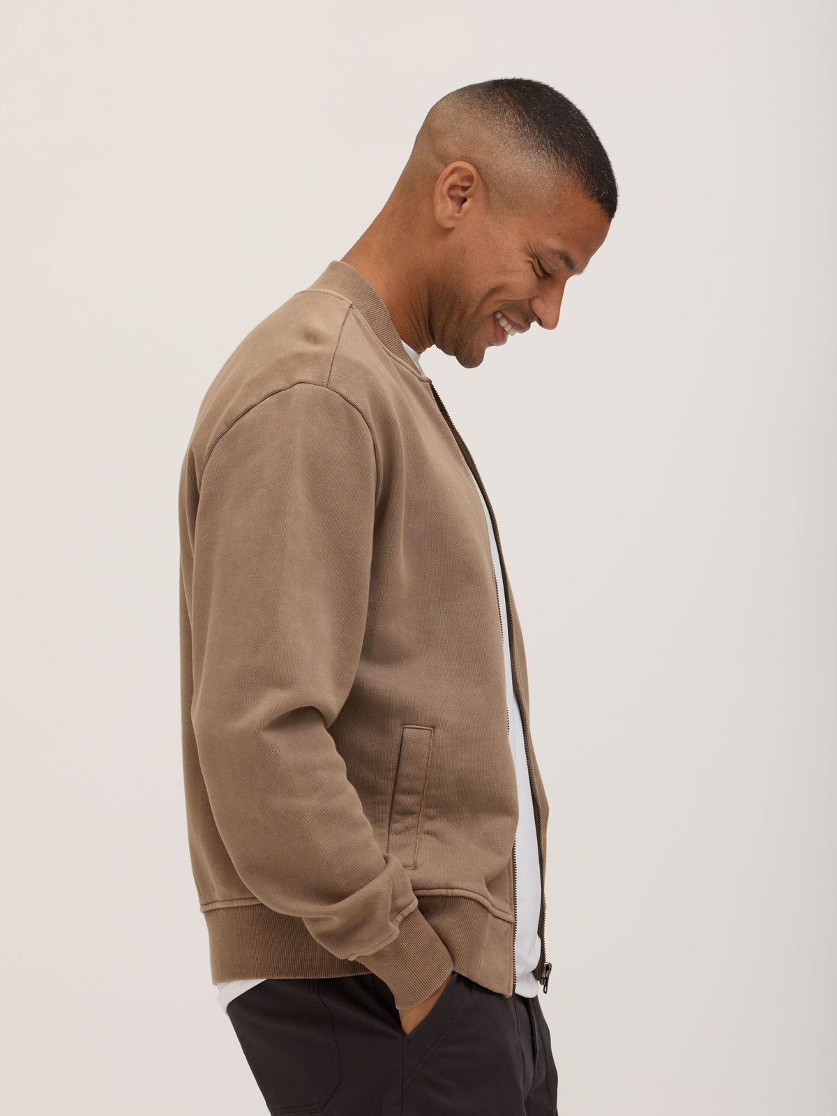 Walter Mineral Wash Heavy Terry Bomber Jacket