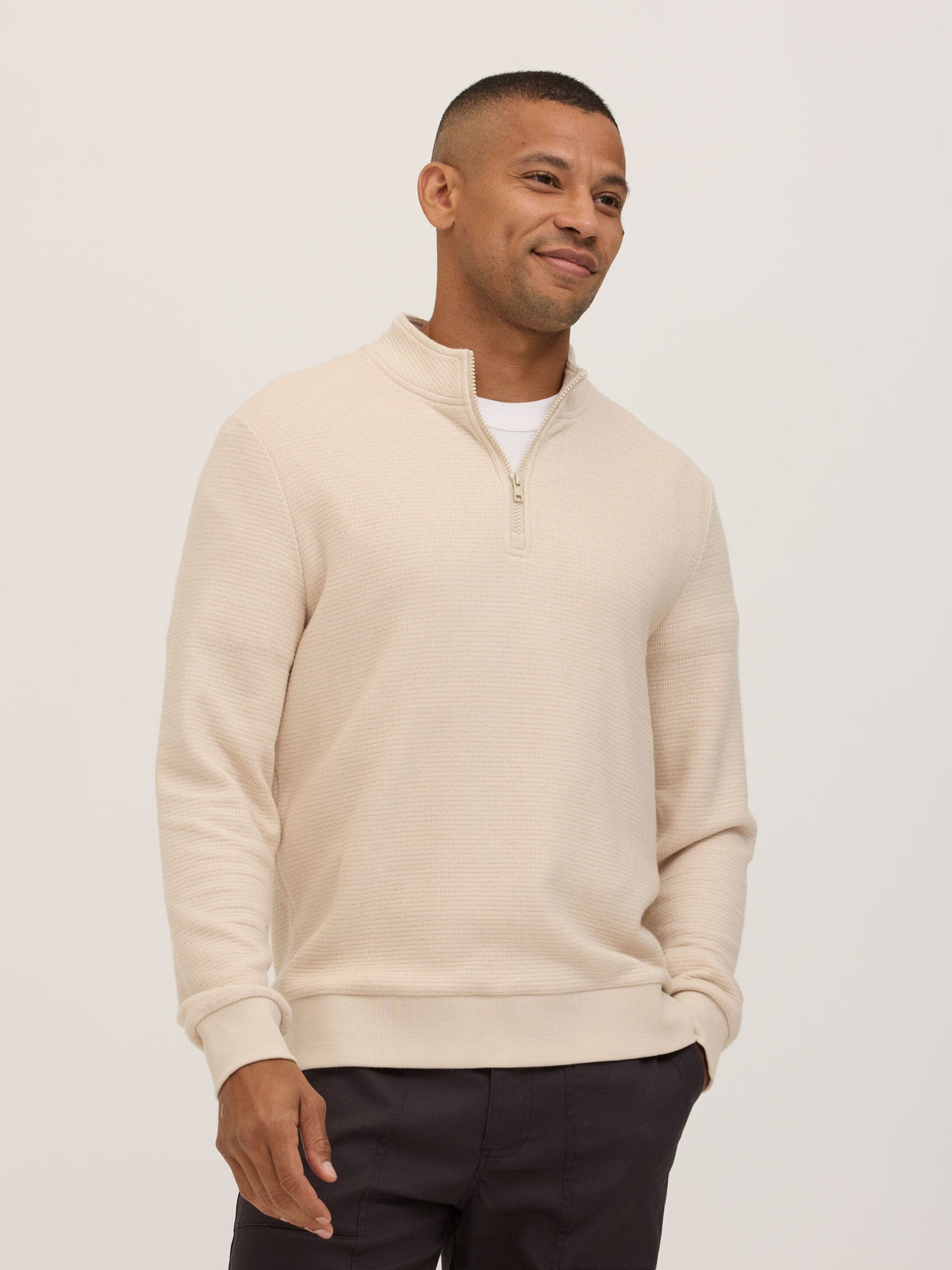 Dan Waffle Knit Quarter Zip