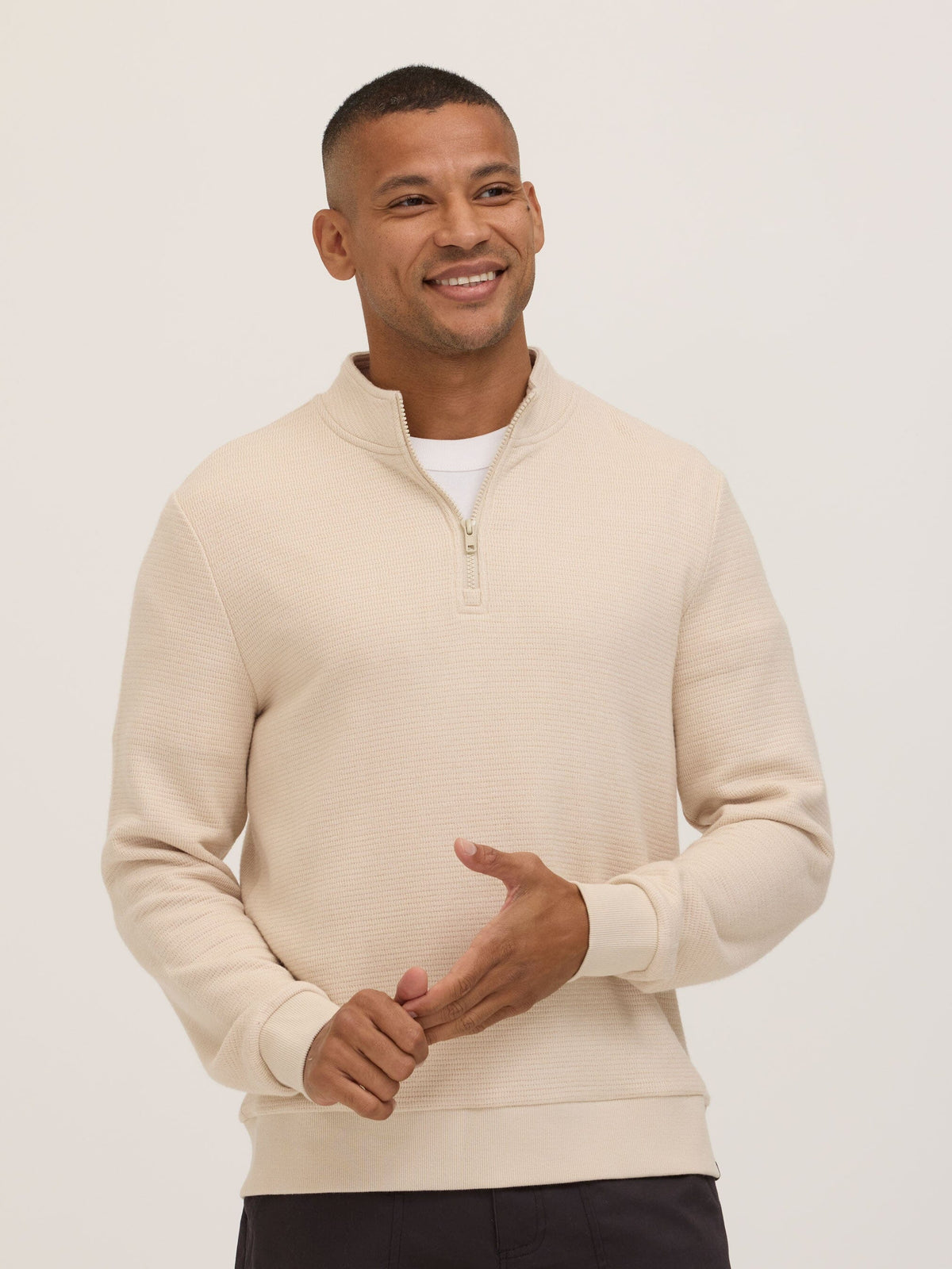 Dan Waffle Knit Quarter Zip