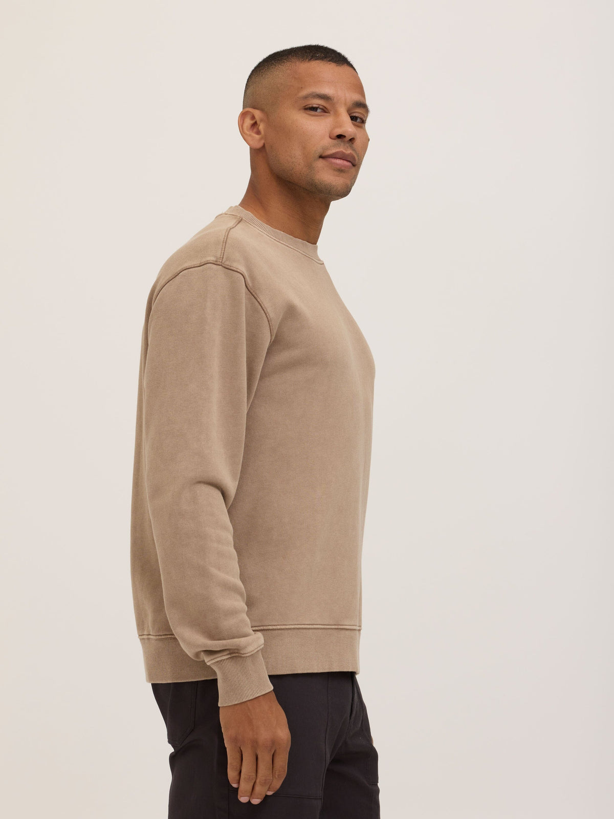 Dallas Mineral Wash Terry Relaxed Crew Pullover