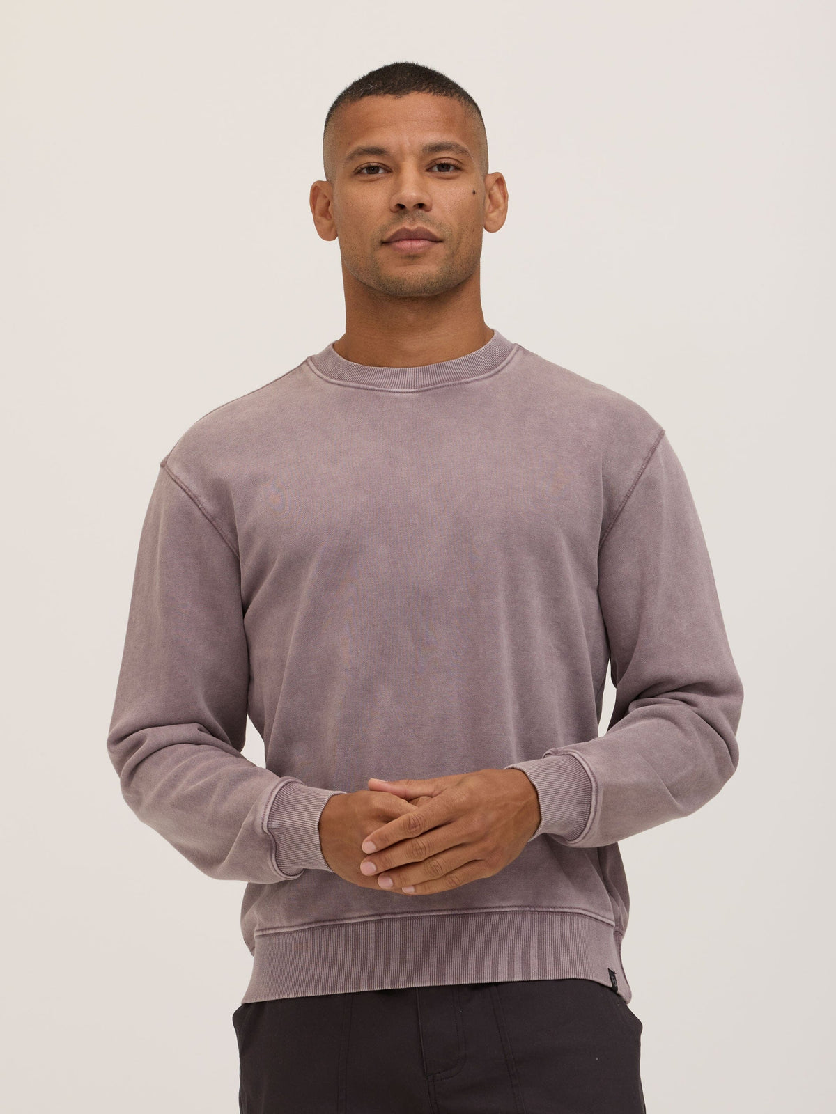 Dallas Mineral Wash Terry Relaxed Crew Pullover