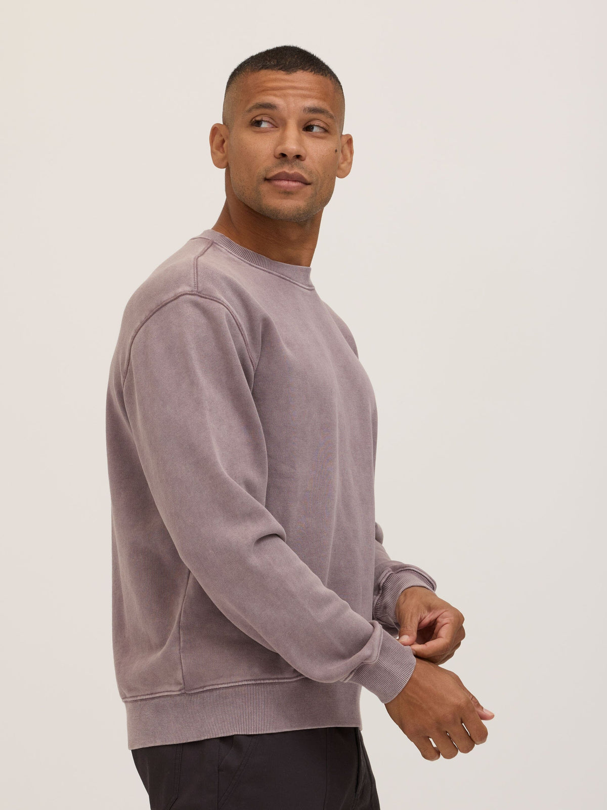 Dallas Mineral Wash Terry Relaxed Crew Pullover