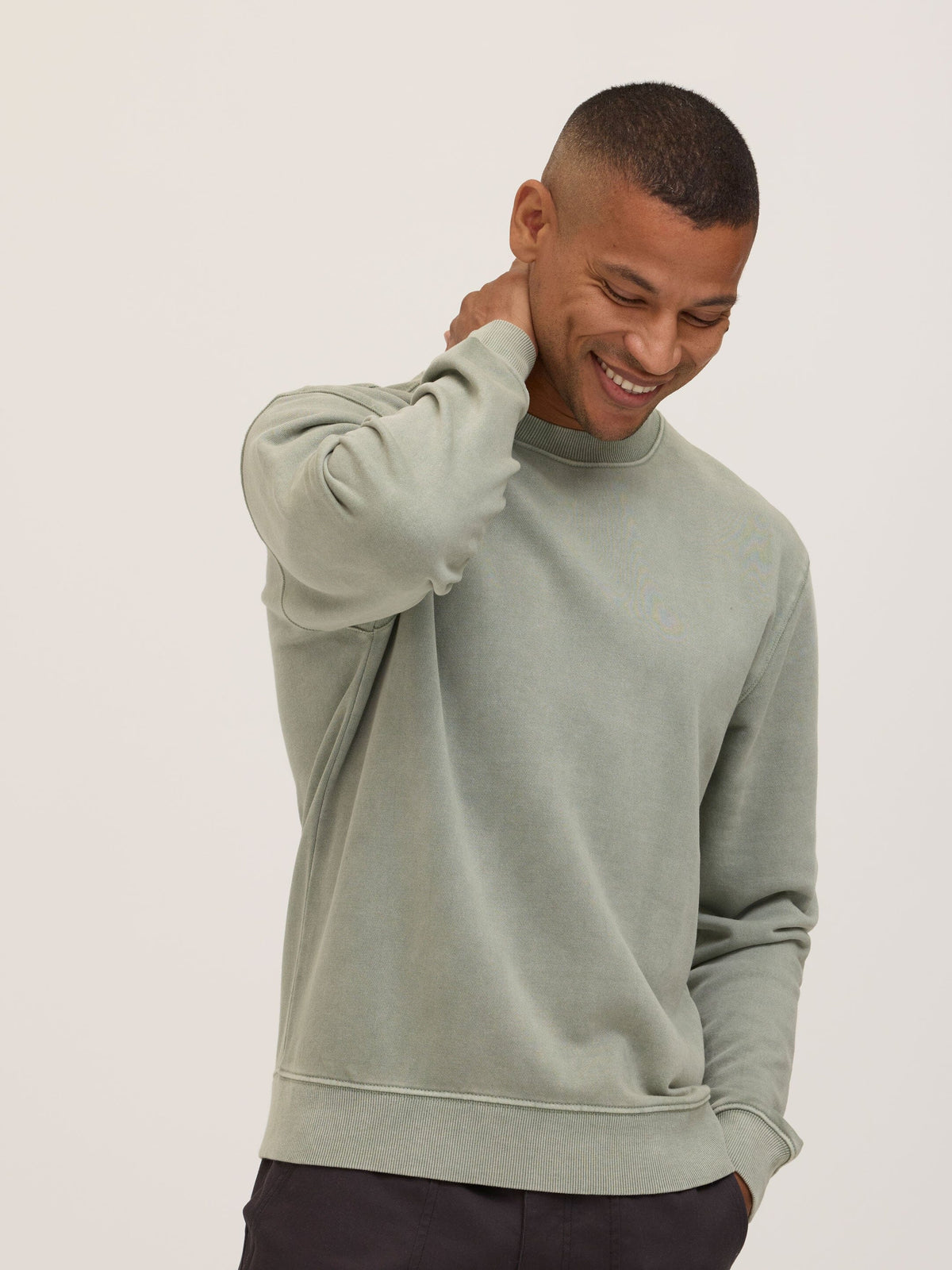 Dallas Mineral Wash Terry Relaxed Crew Pullover
