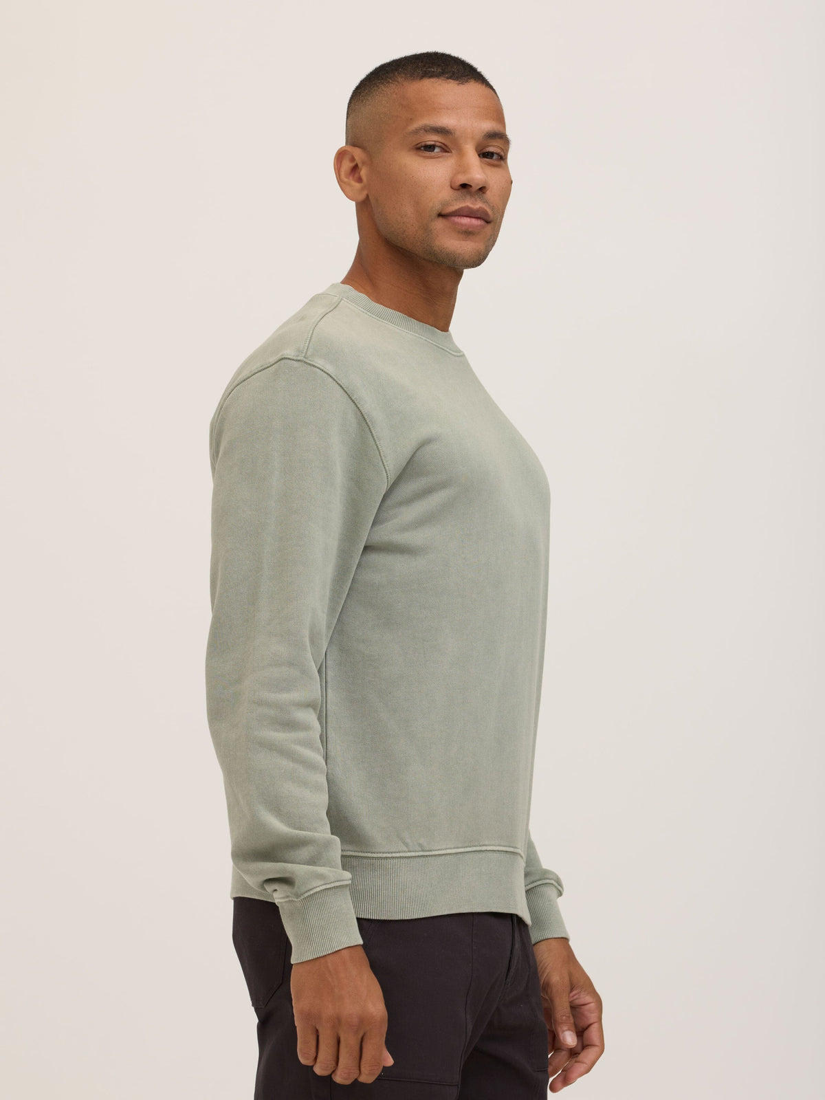Dallas Mineral Wash Terry Relaxed Crew Pullover
