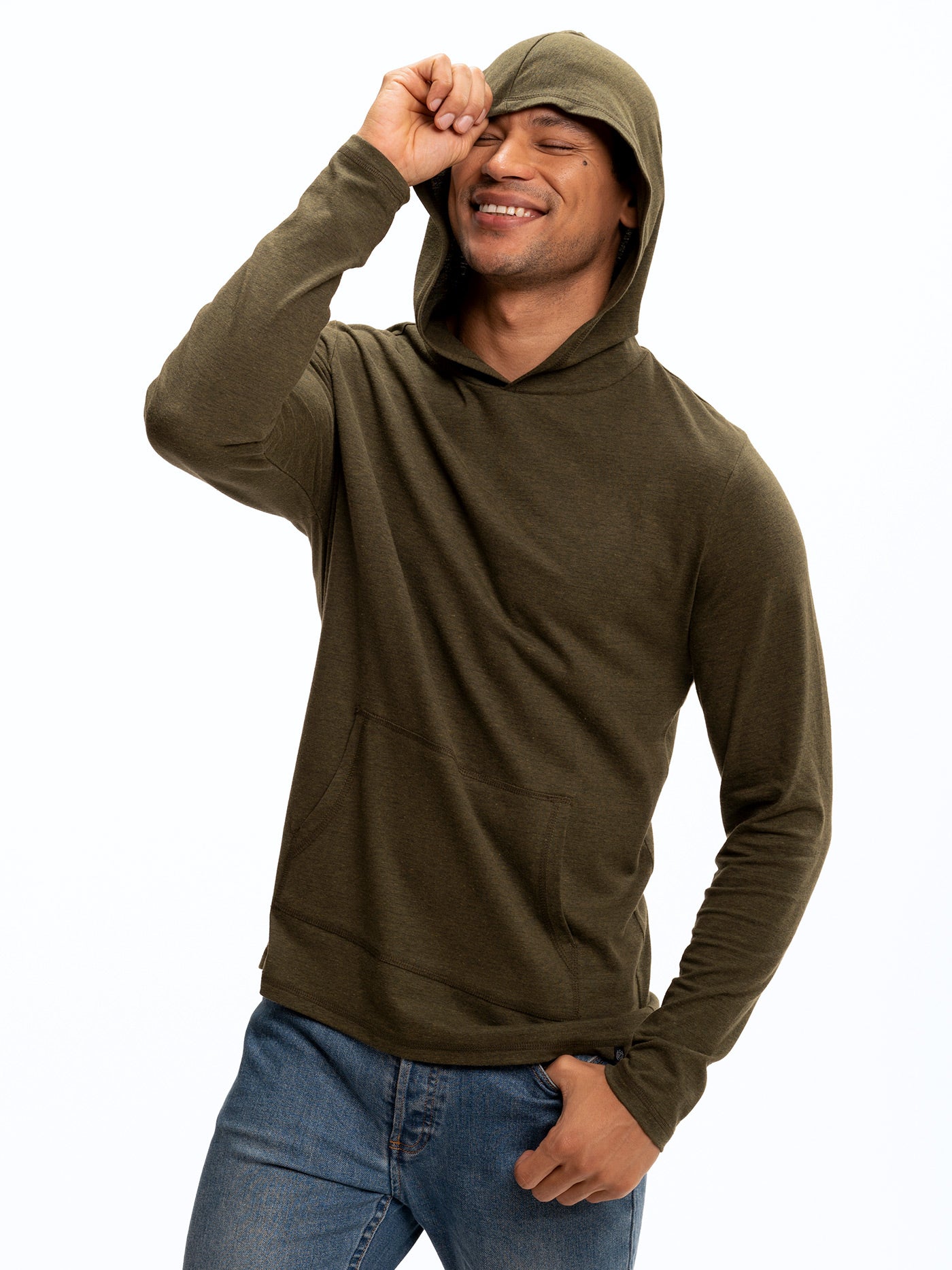 Long Sleeve Triblend Tee Shirt Hoodie