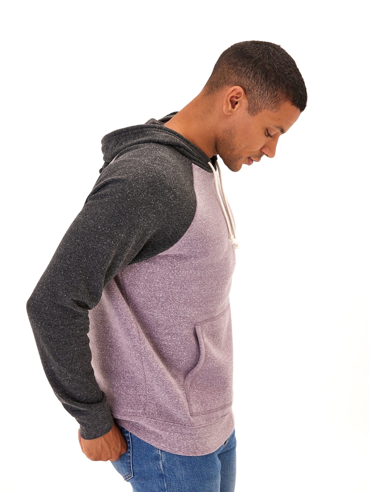 Colorblock Raglan Triblend Hoodie