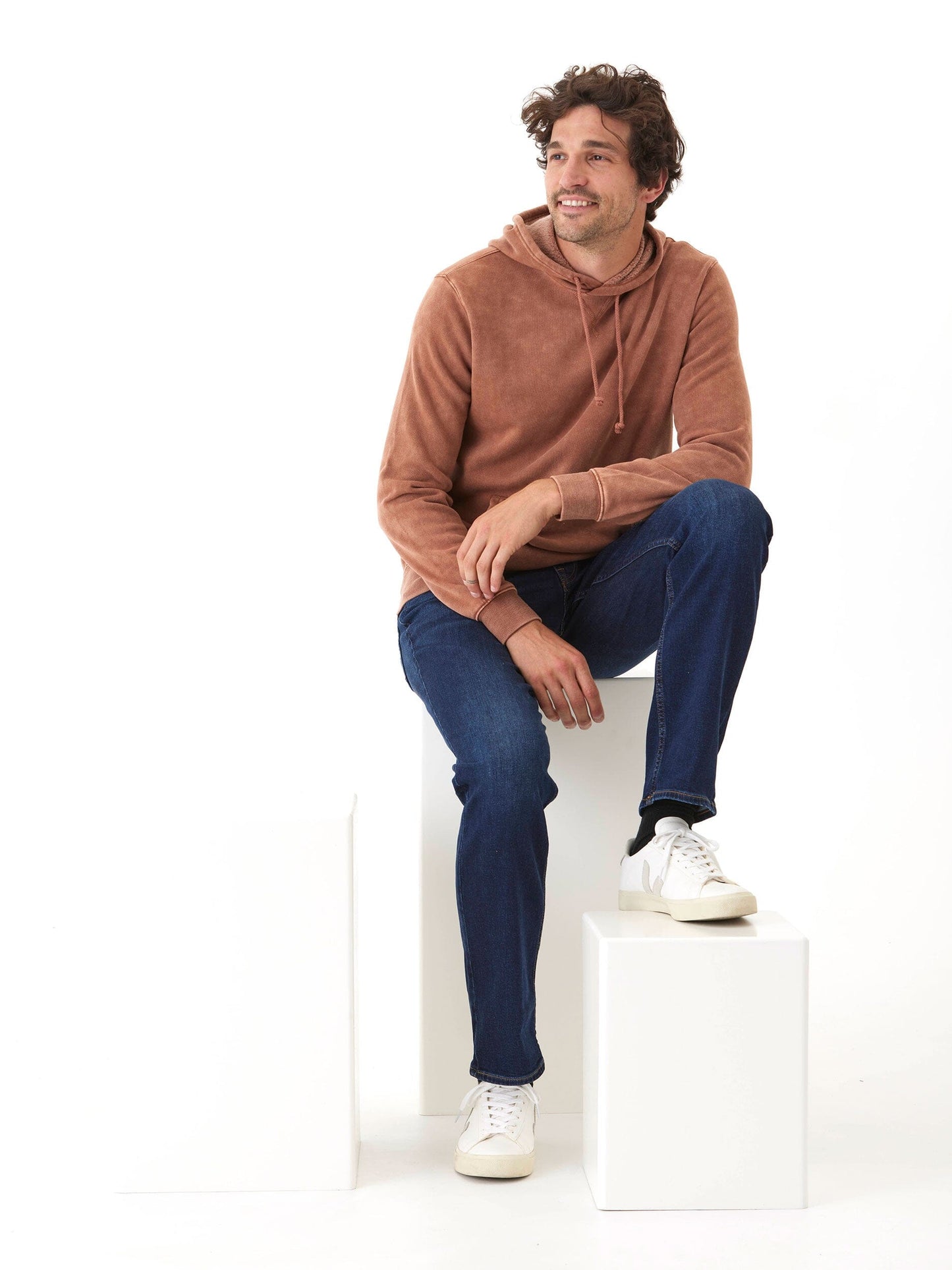 Mineral Wash Pullover Fleece Hoodie