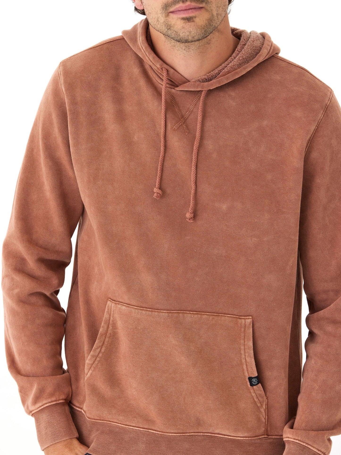 Mineral Wash Pullover Fleece Hoodie