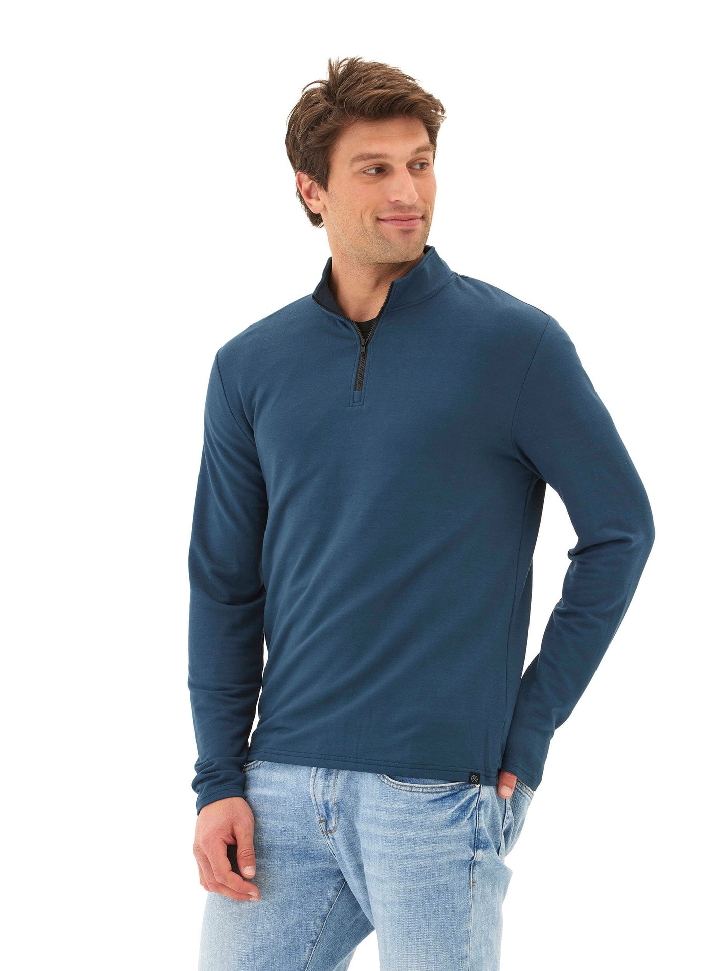 Kace Modal Terry Quarter Zip Neck