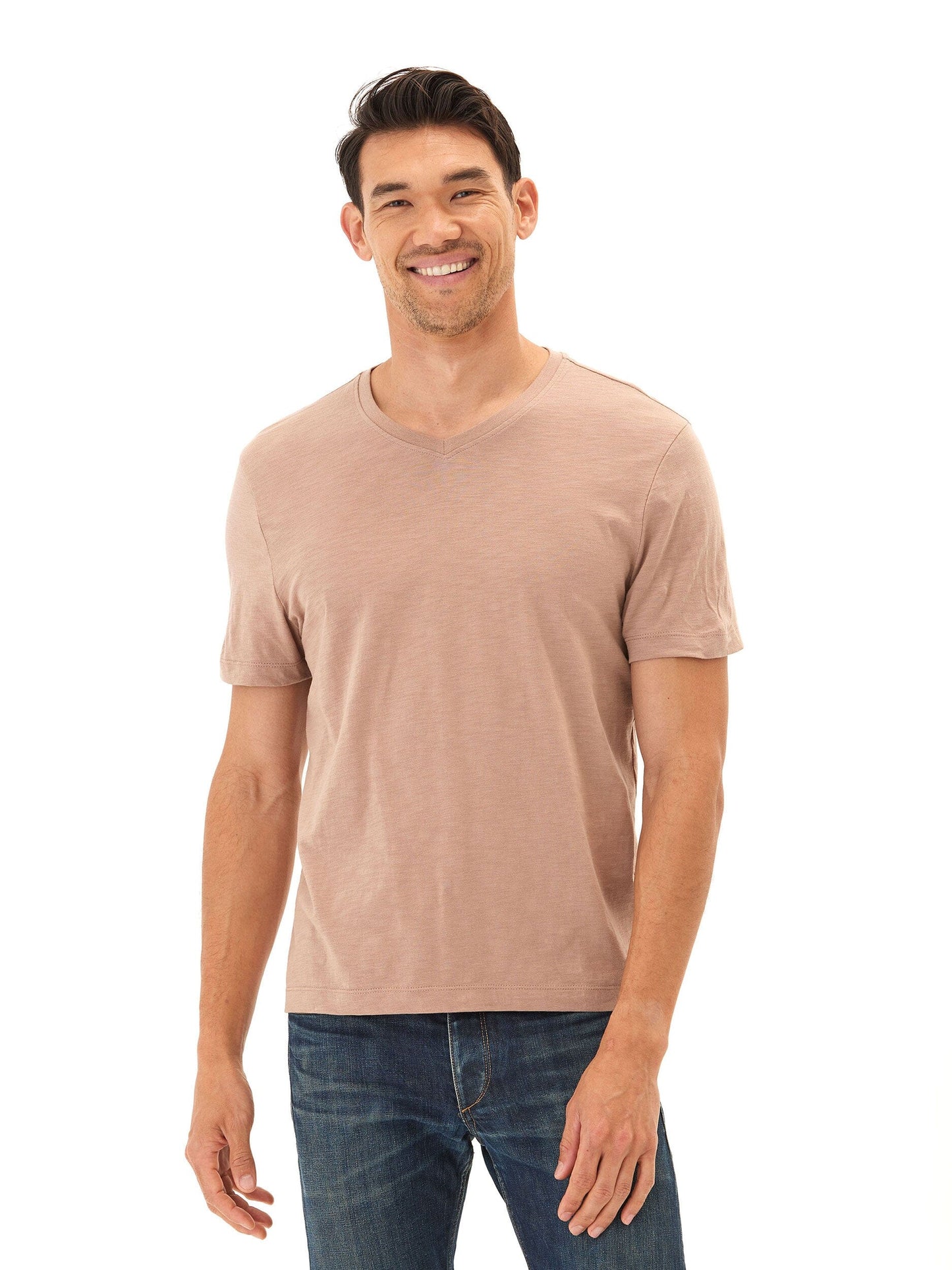 Slub Jersey V-Neck Tee
