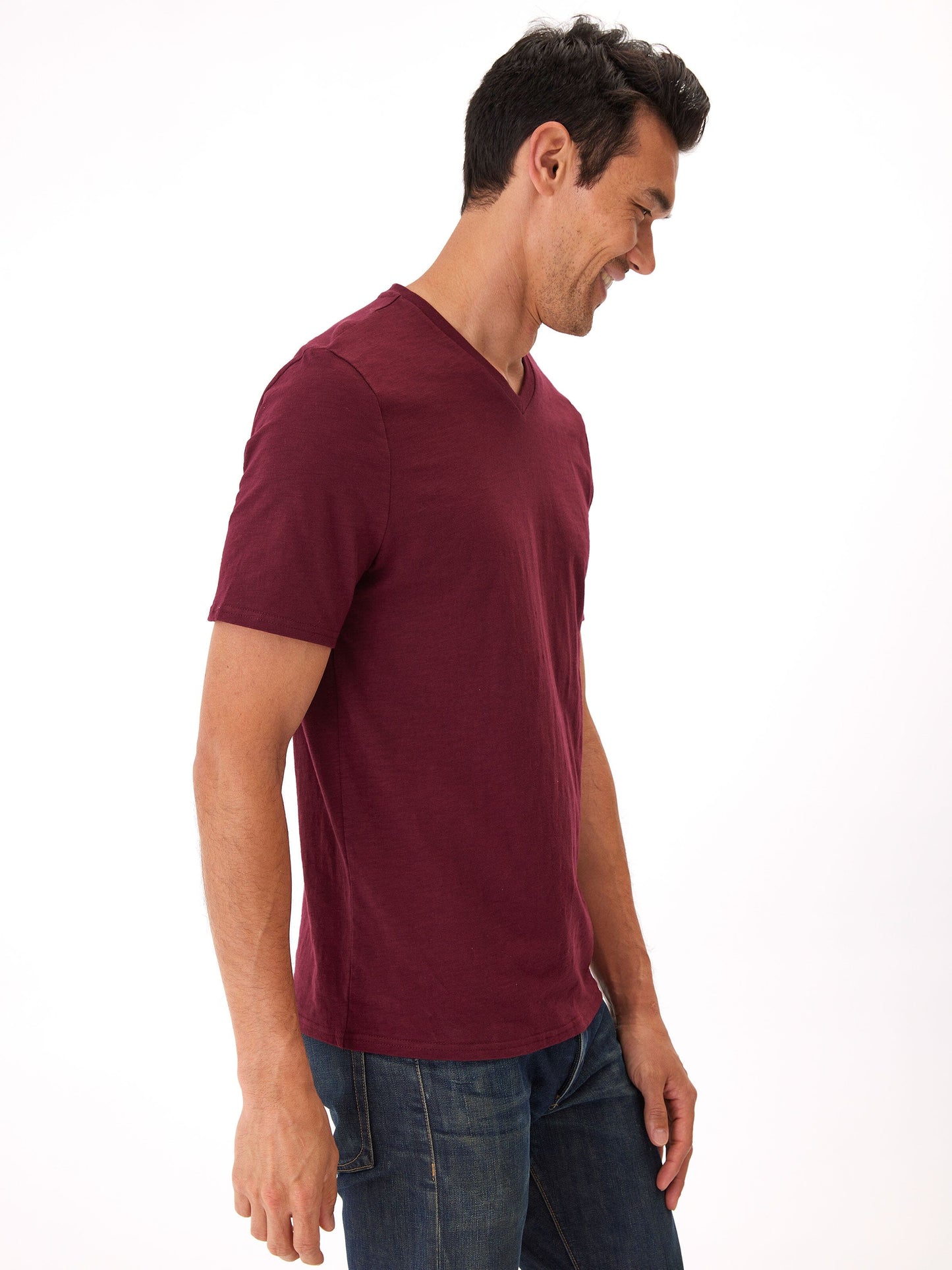 Slub Jersey V-Neck Tee