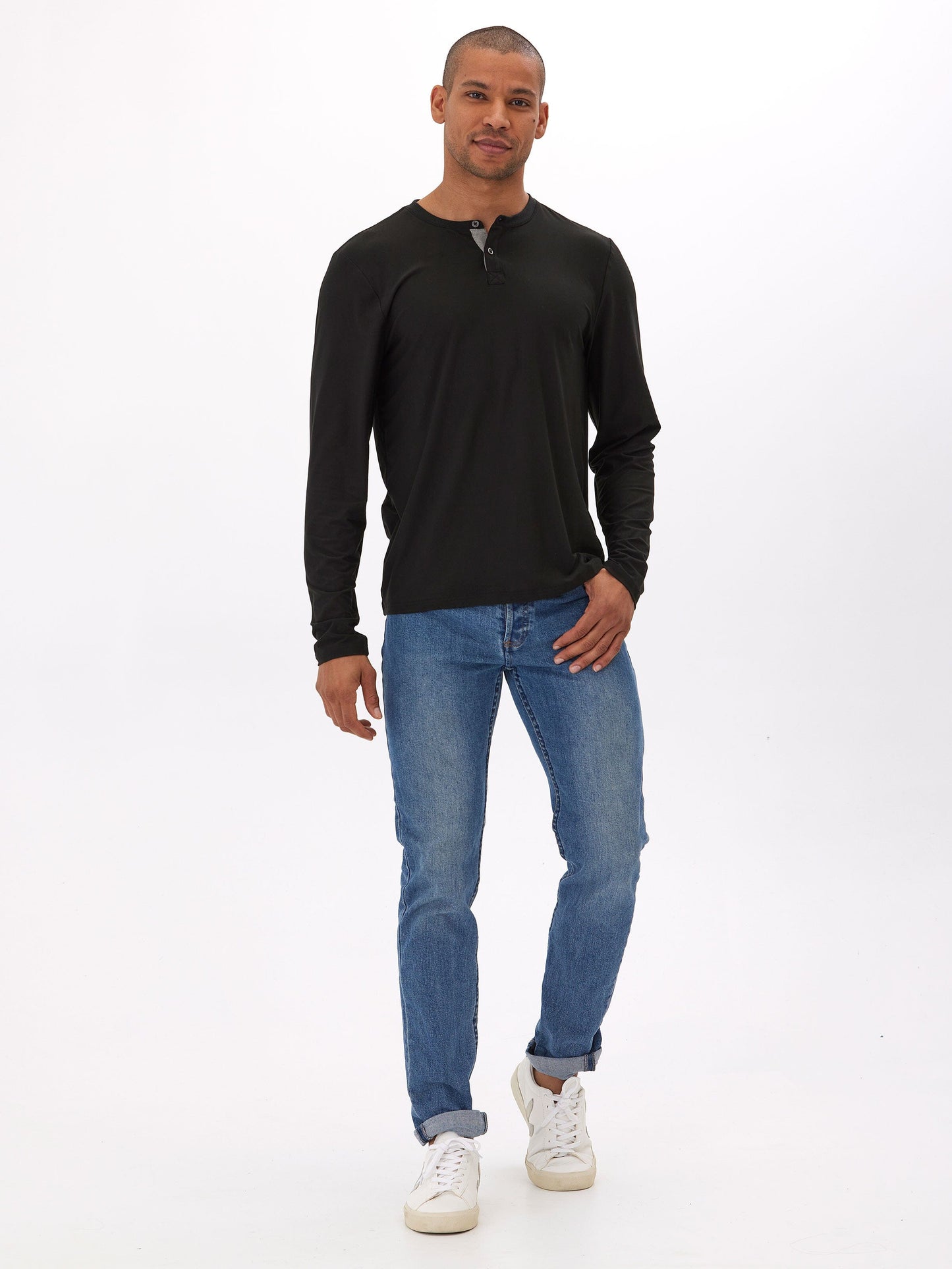 Frederick Luxe Jersey Long Sleeve Henley