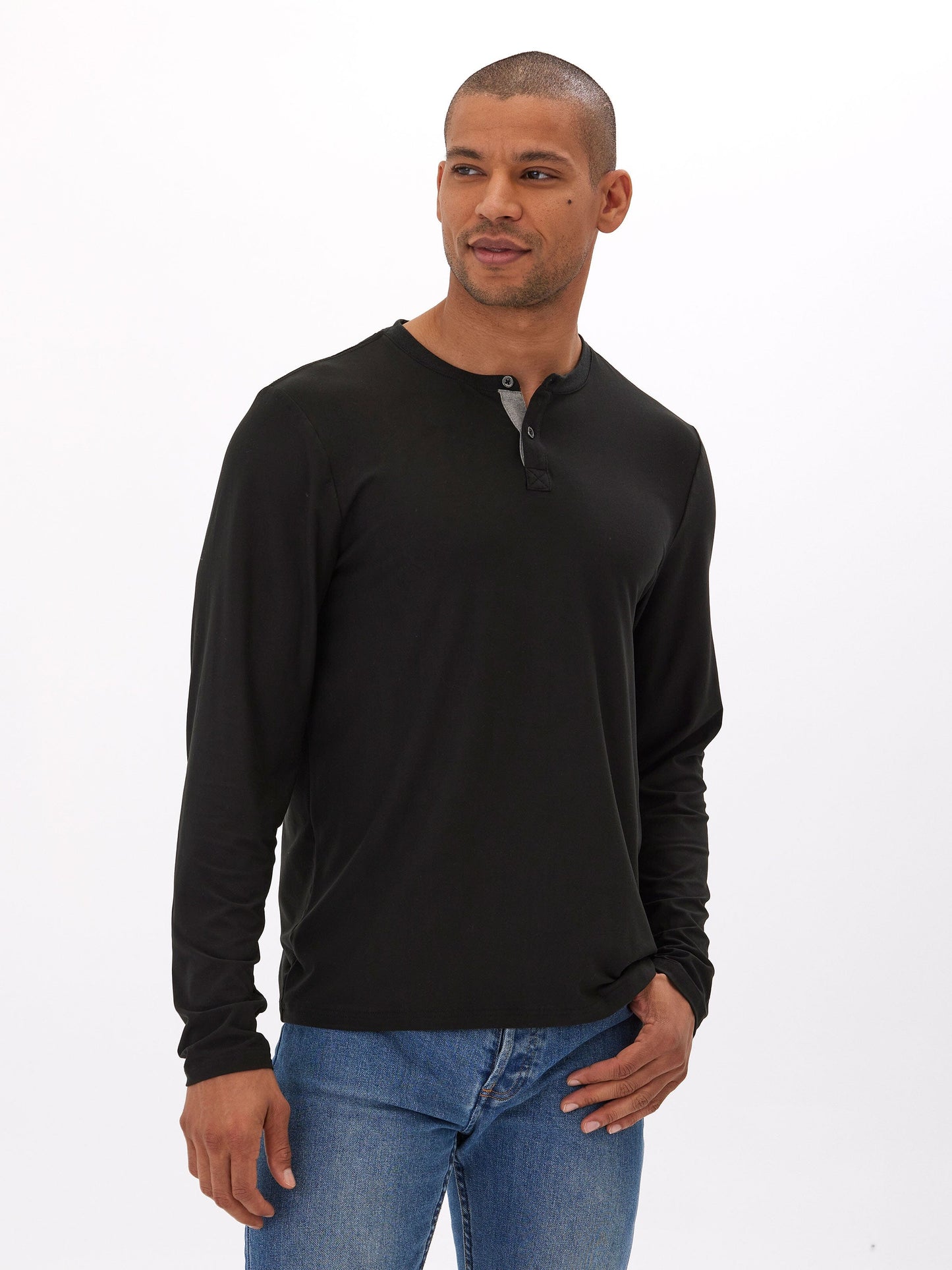 Frederick Luxe Jersey Long Sleeve Henley