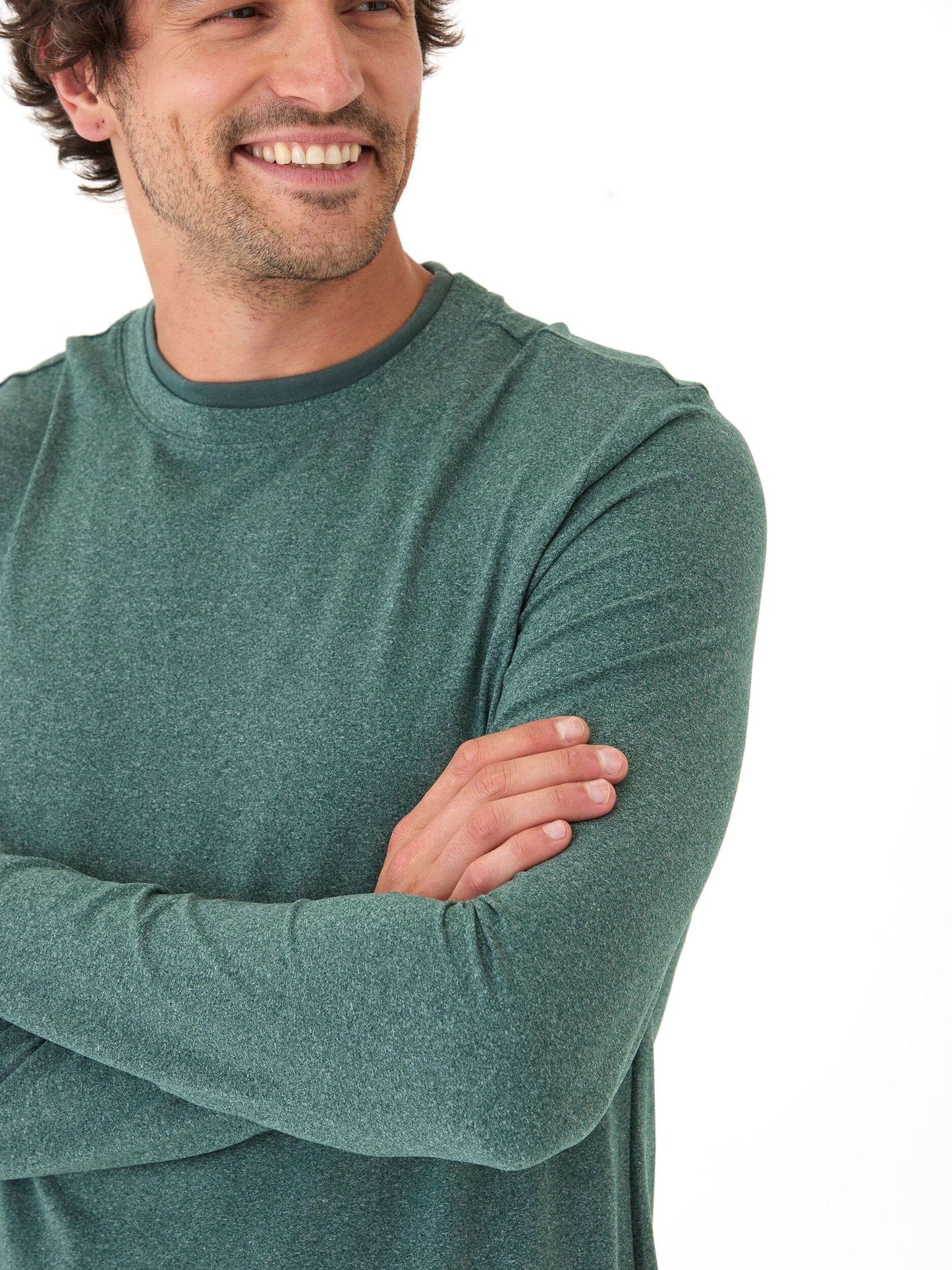 Parker Luxe Jersey Double Rib Long Sleeve Crew