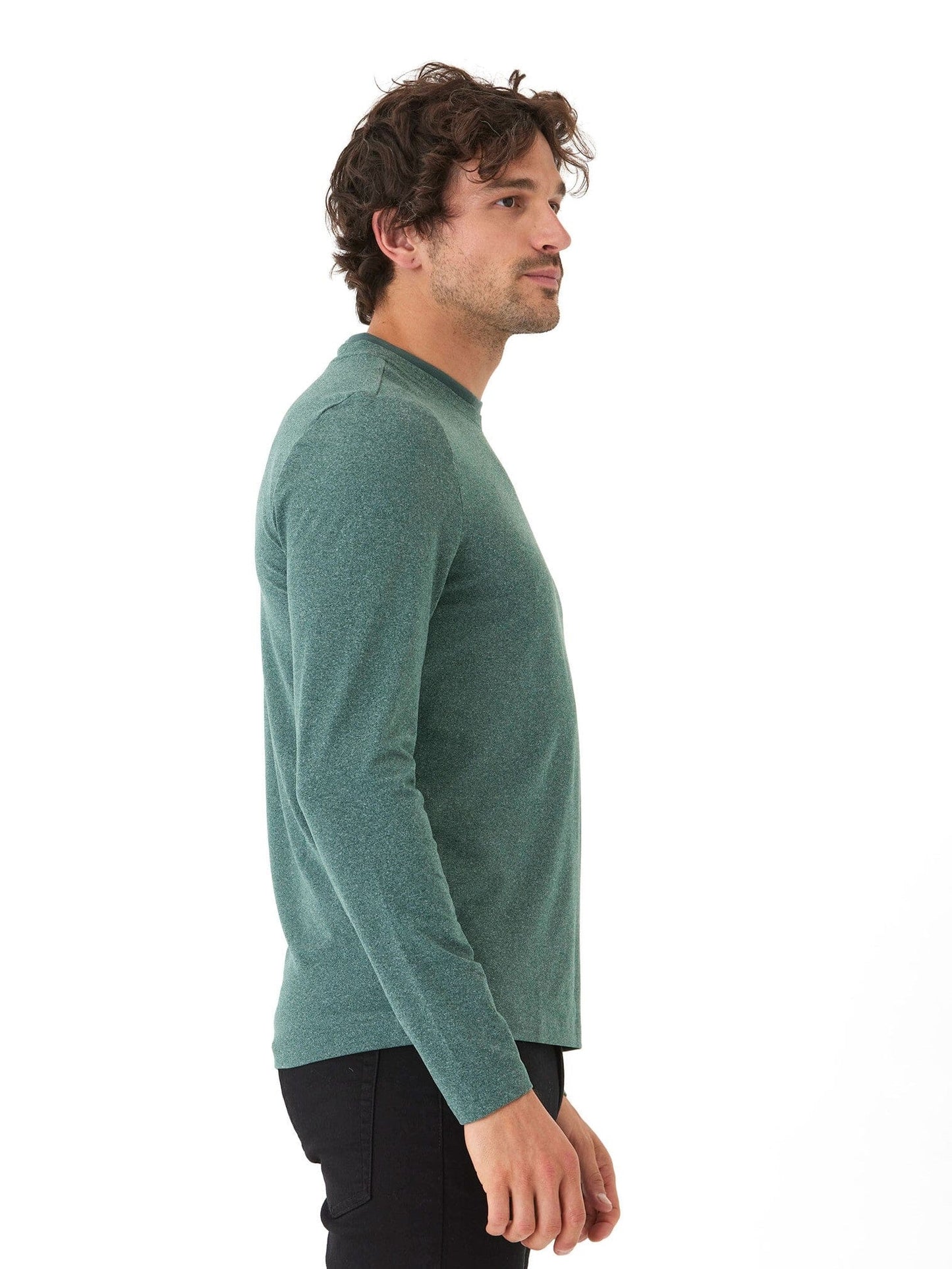 Parker Luxe Jersey Double Rib Long Sleeve Crew