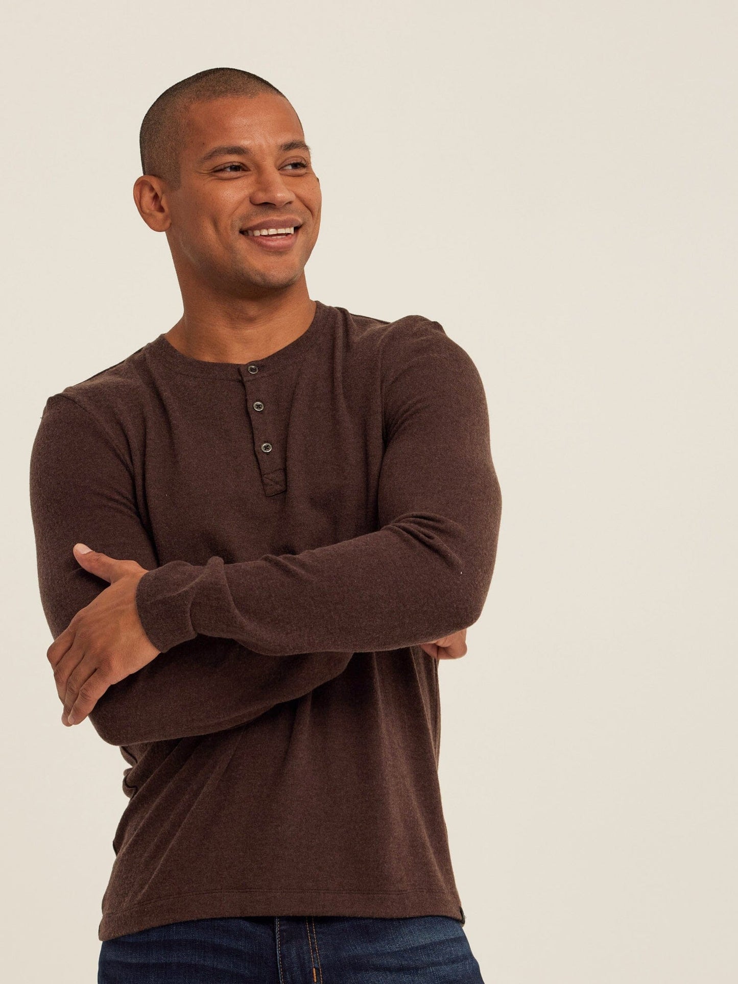 Elias Sweater Knit Long Sleeve Henley