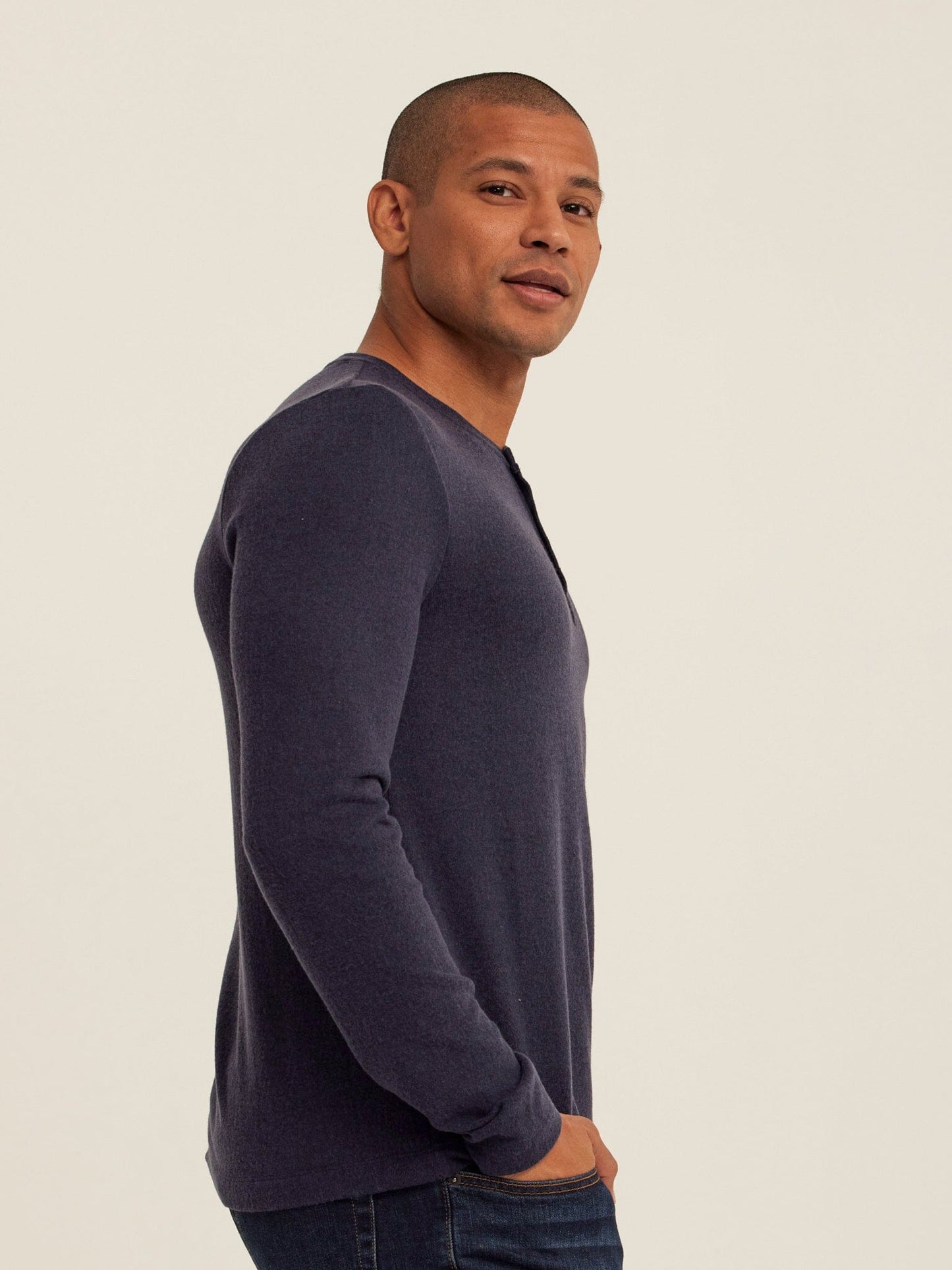 Elias Sweater Knit Long Sleeve Henley