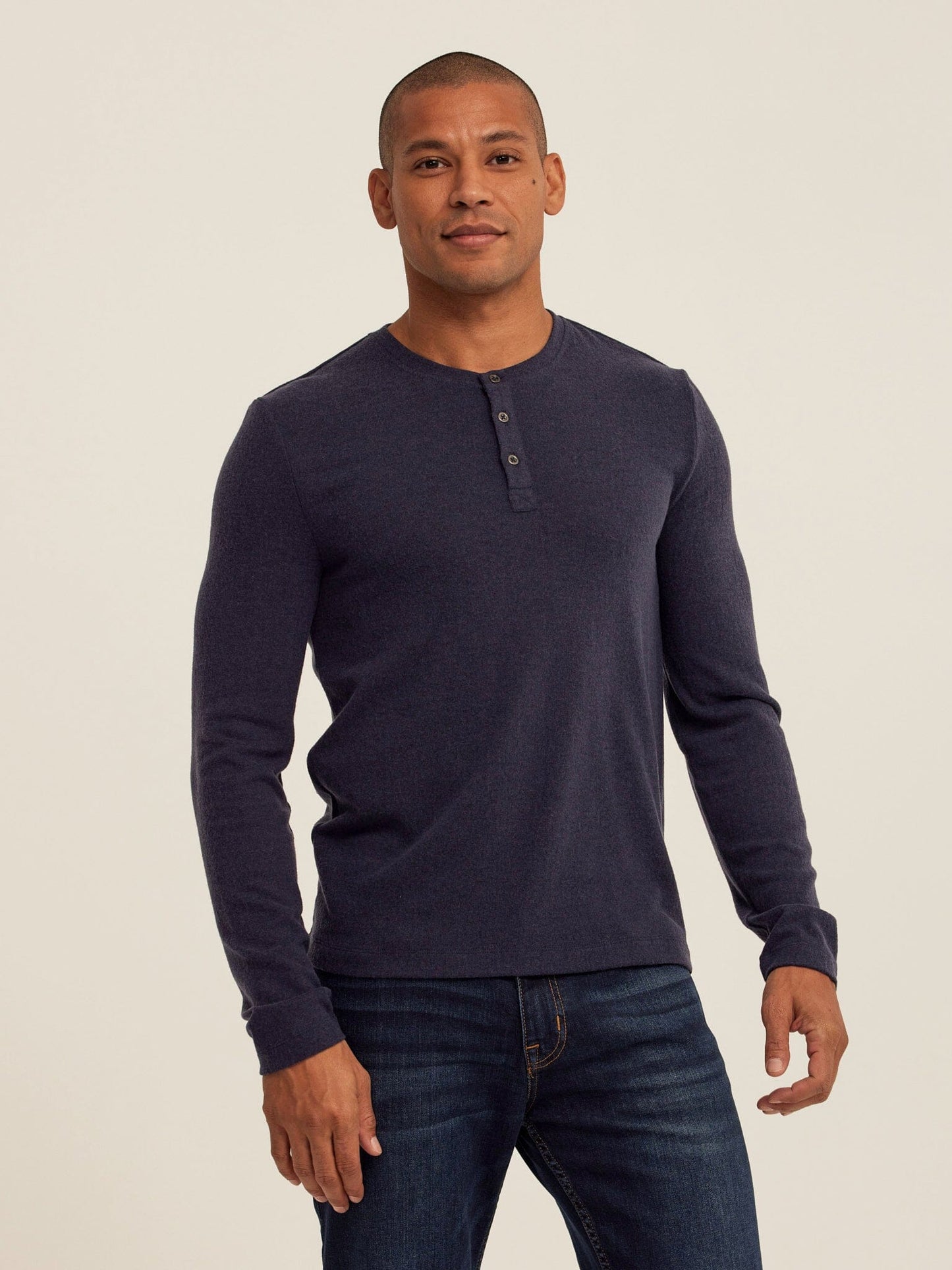 Elias Sweater Knit Long Sleeve Henley