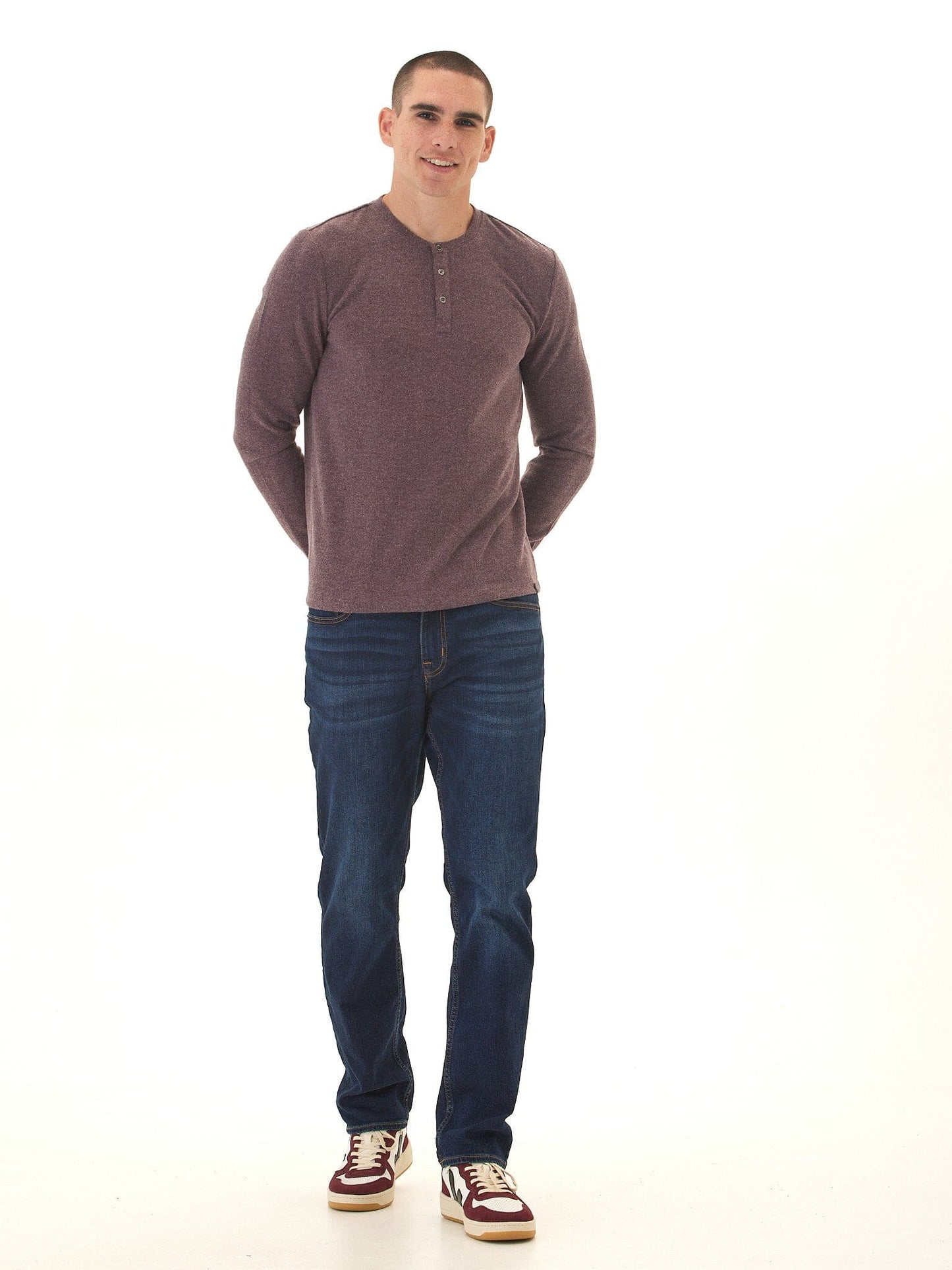 Elias Sweater Knit Long Sleeve Henley