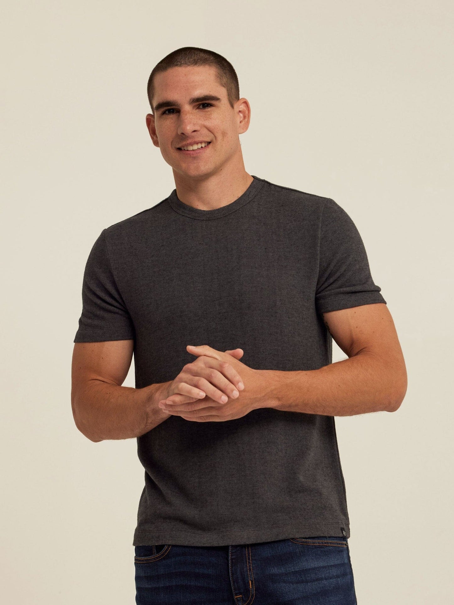 Gil Sweater Knit Short Sleeve Tee