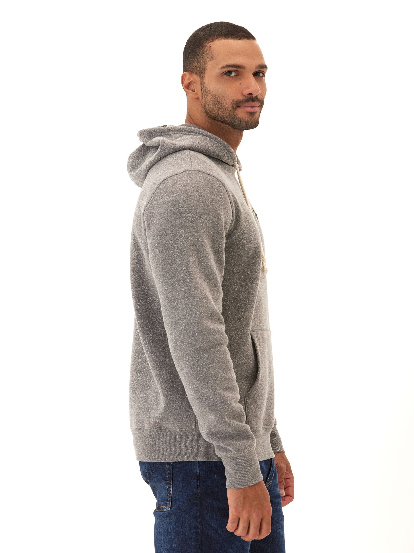 Embroidered Triblend Fleece Hoodie