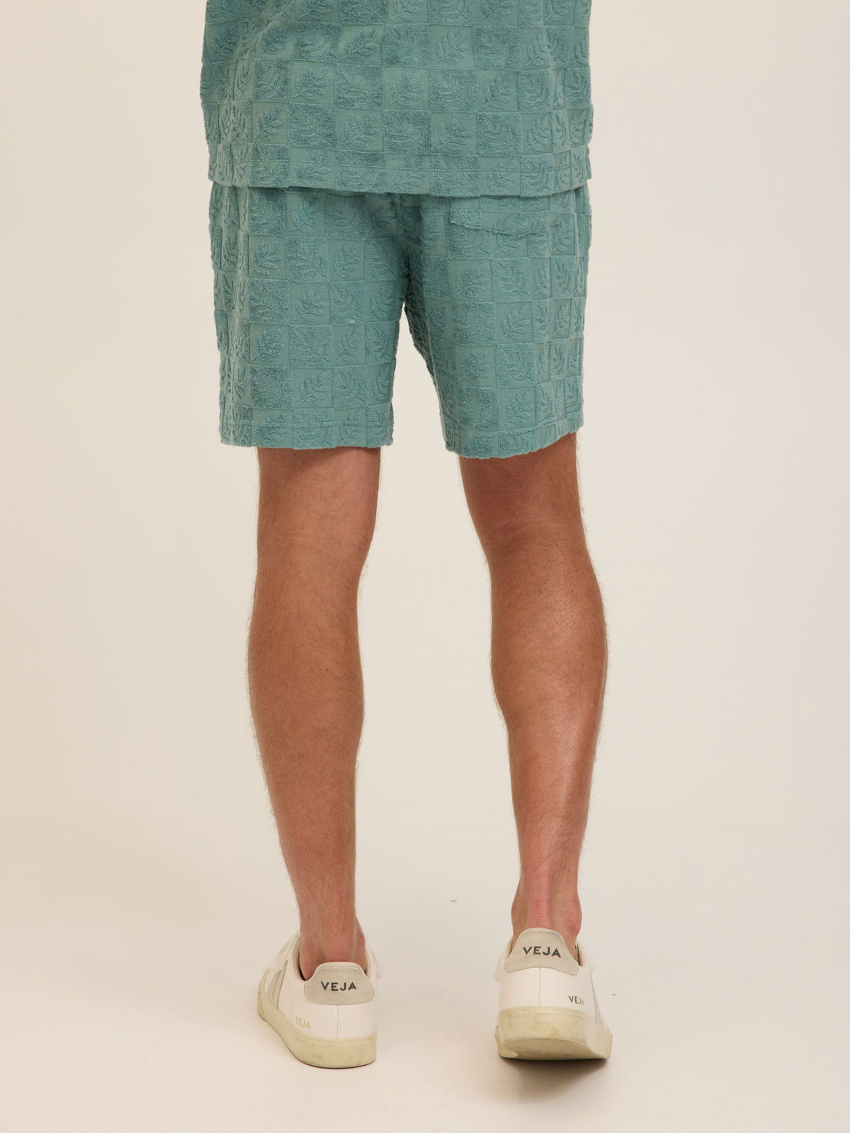 Mitchell Tile Leaf Jacquard Terry Short
