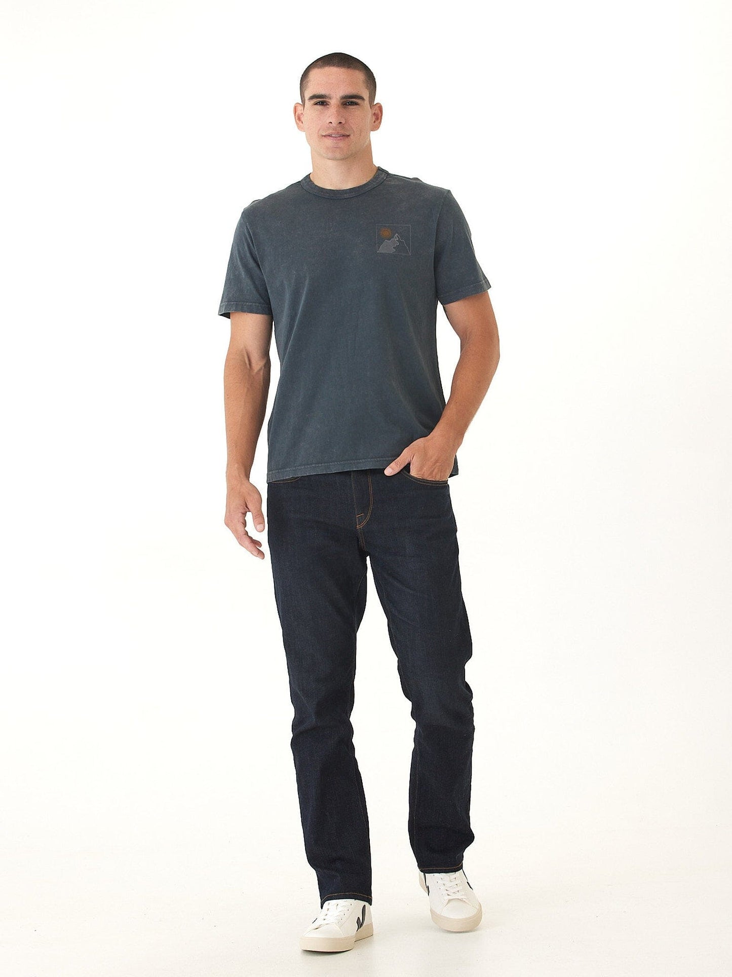 Mineral Wash Sunny Mountain Top Graphic Tee