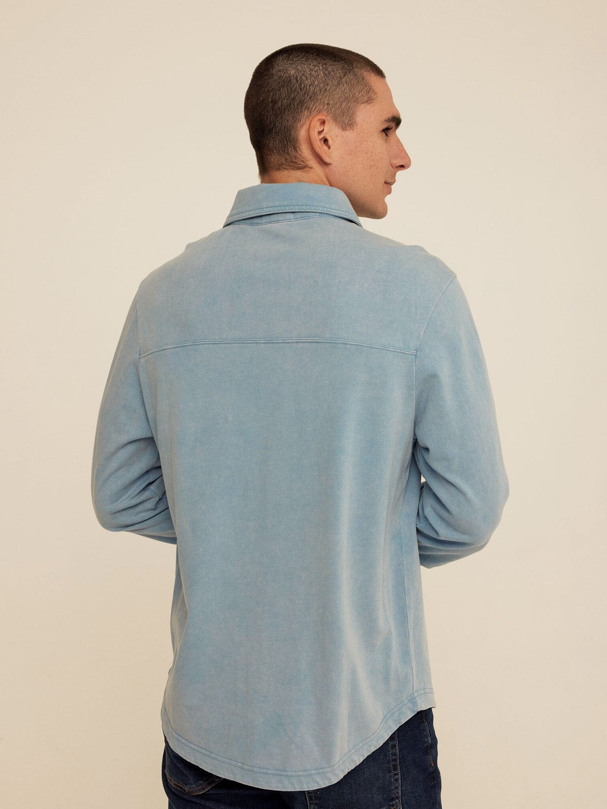 Dorian Mineral Wash Mediumweight Jersey Button-Down