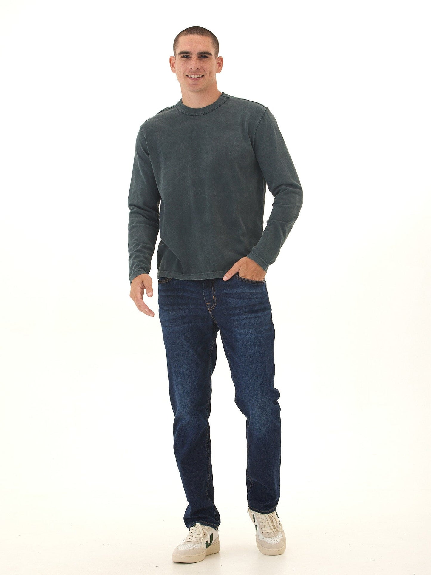 Johnny Relaxed Fit Mineral Wash Mediumweight Jersey Long Sleeve Tee