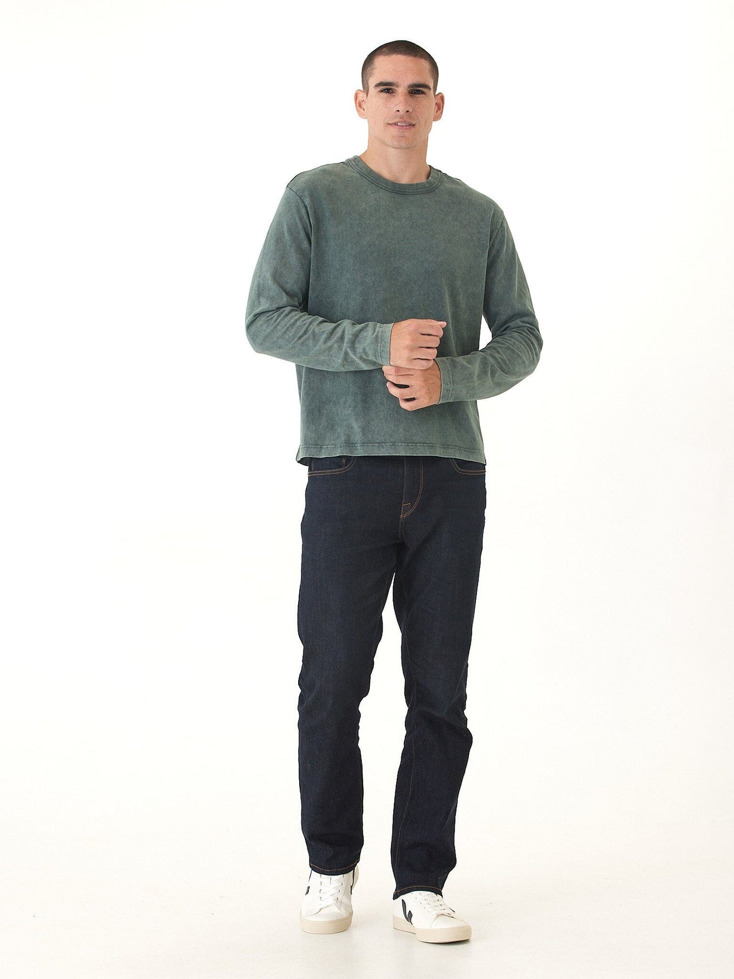 Johnny Relaxed Fit Mineral Wash Mediumweight Jersey Long Sleeve Tee