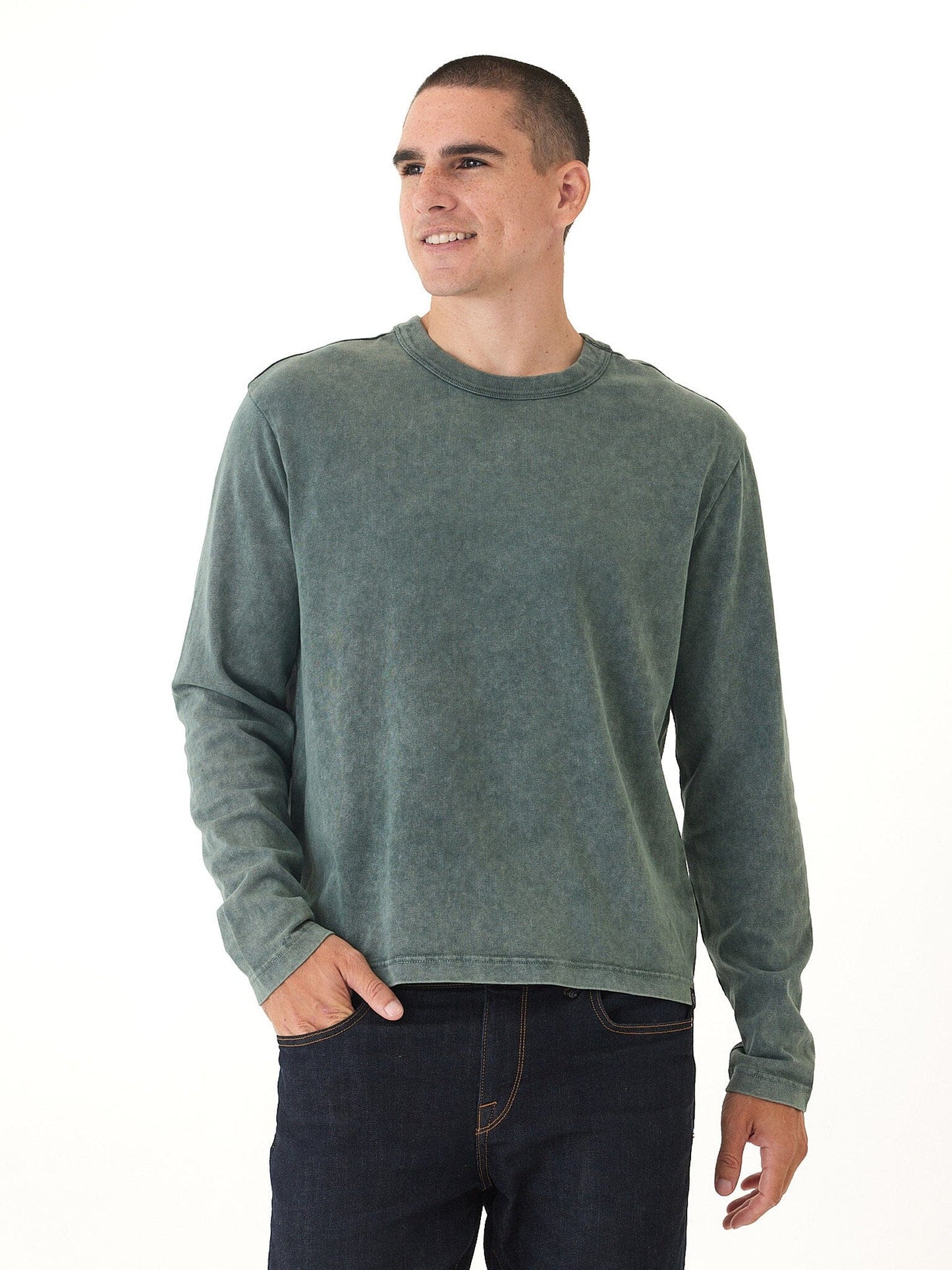 Johnny Relaxed Fit Mineral Wash Mediumweight Jersey Long Sleeve Tee