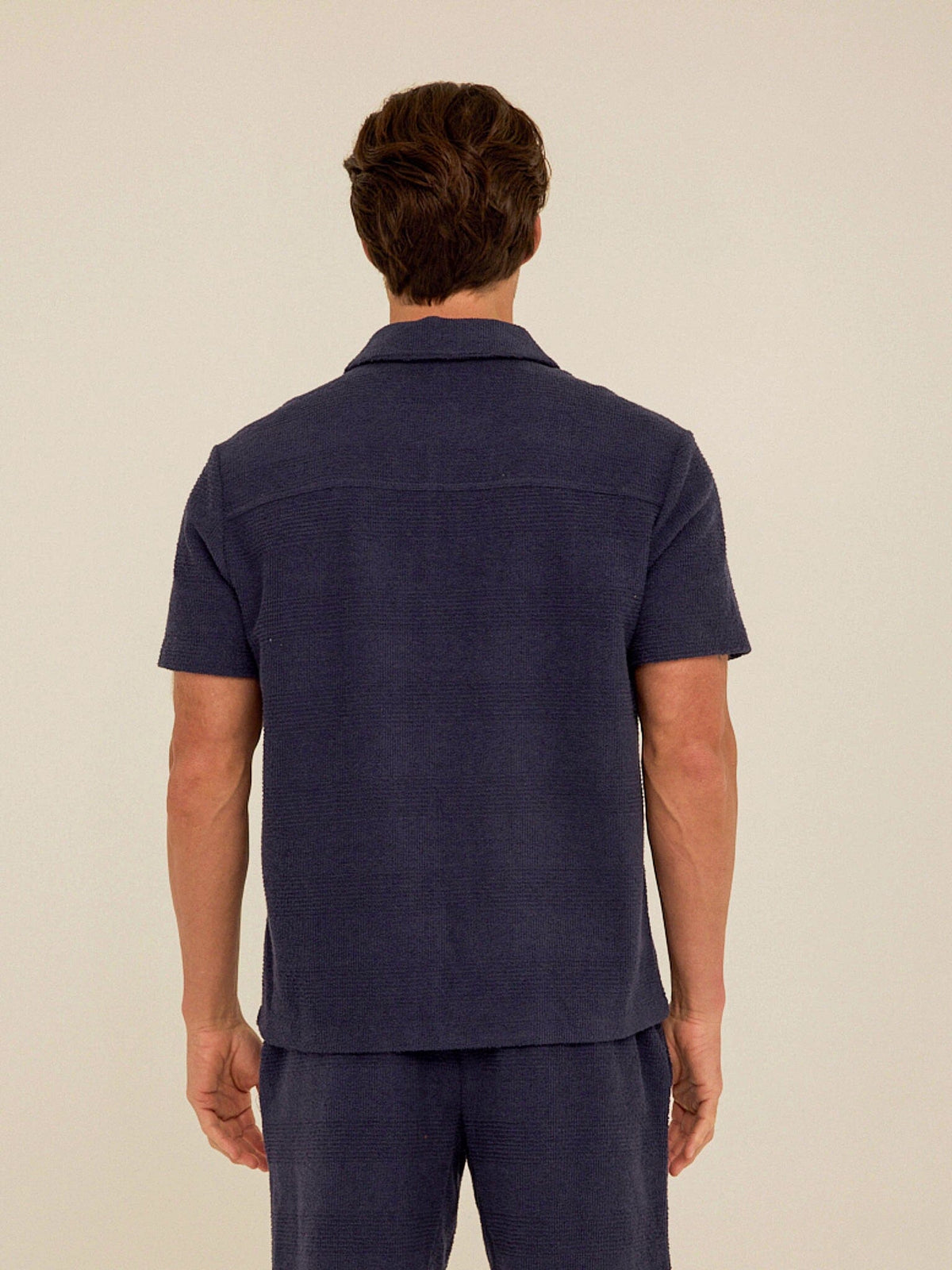 Archer Jacquard Textured Stripe Button-Down Pocket Shirt