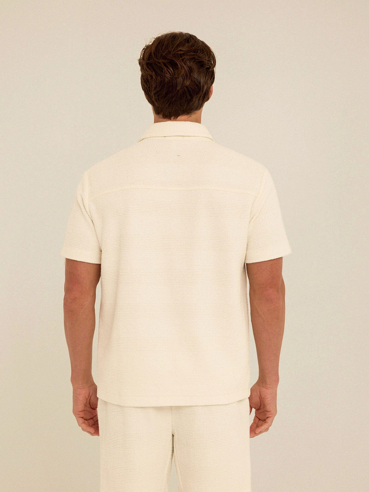 Archer Jacquard Textured Stripe Button-Down Pocket Shirt