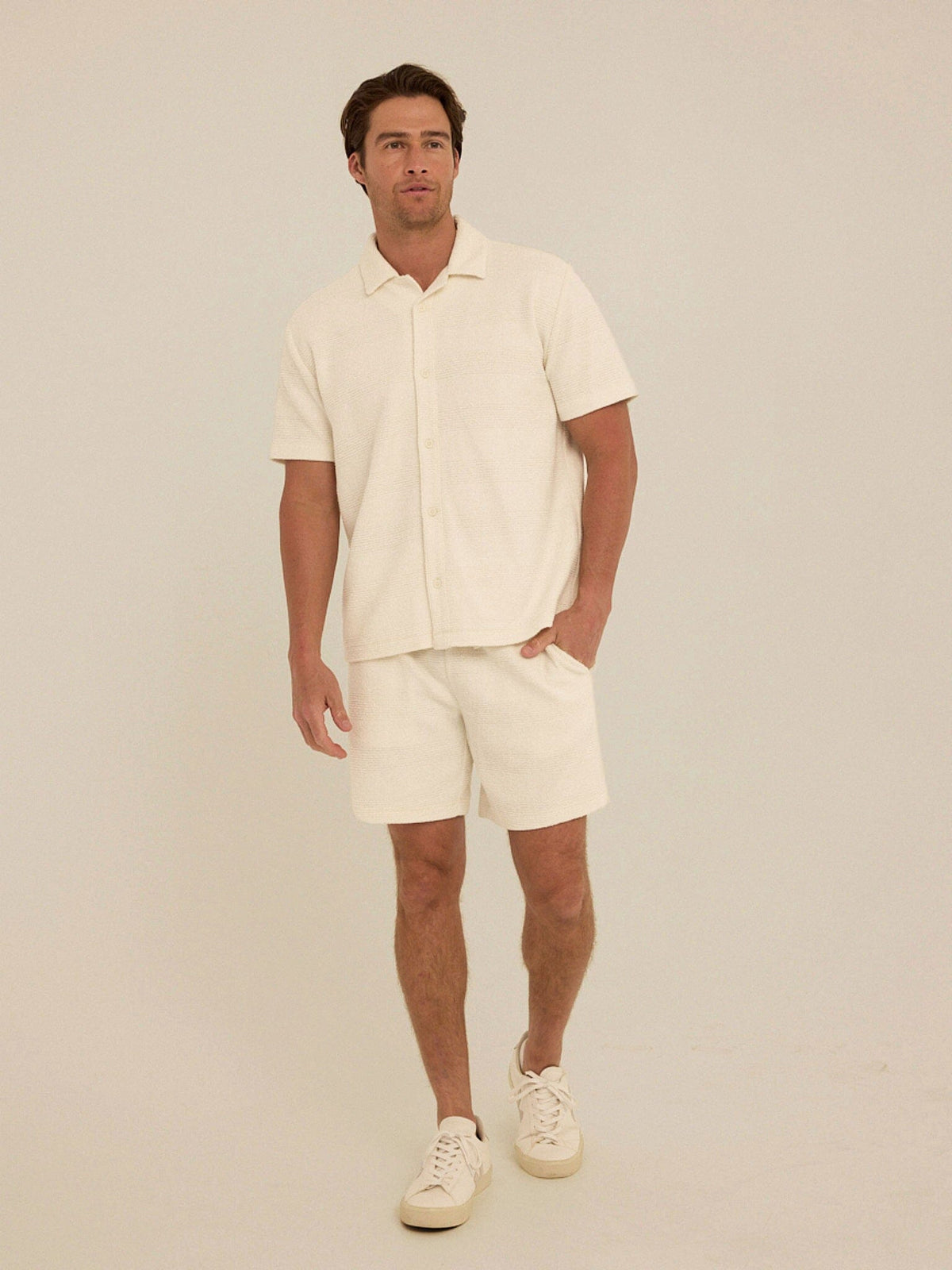 Wayne Jacquard Stripe Knit Short