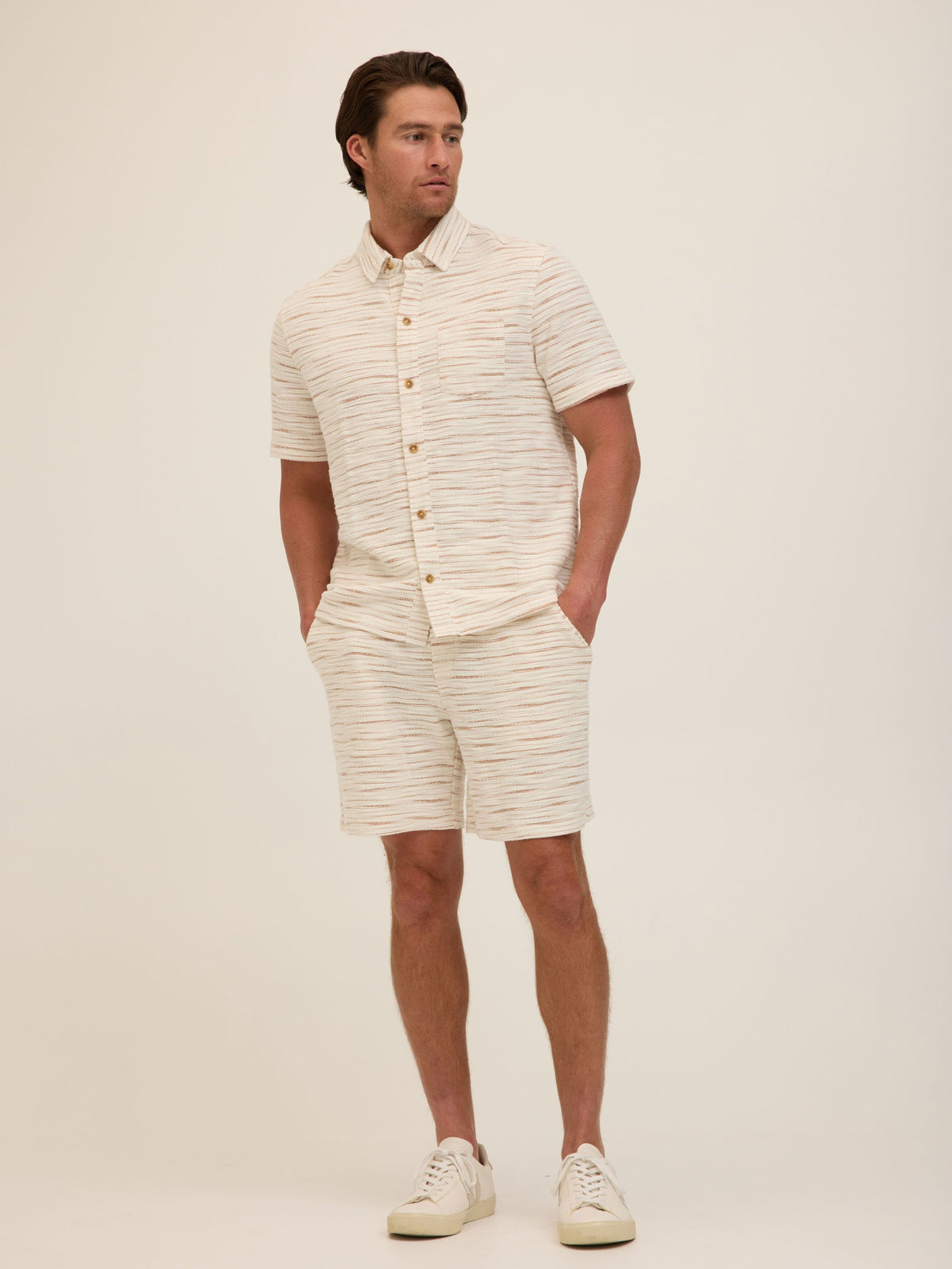 Paxton Shoreline Terry Button-Down Pocket Shirt