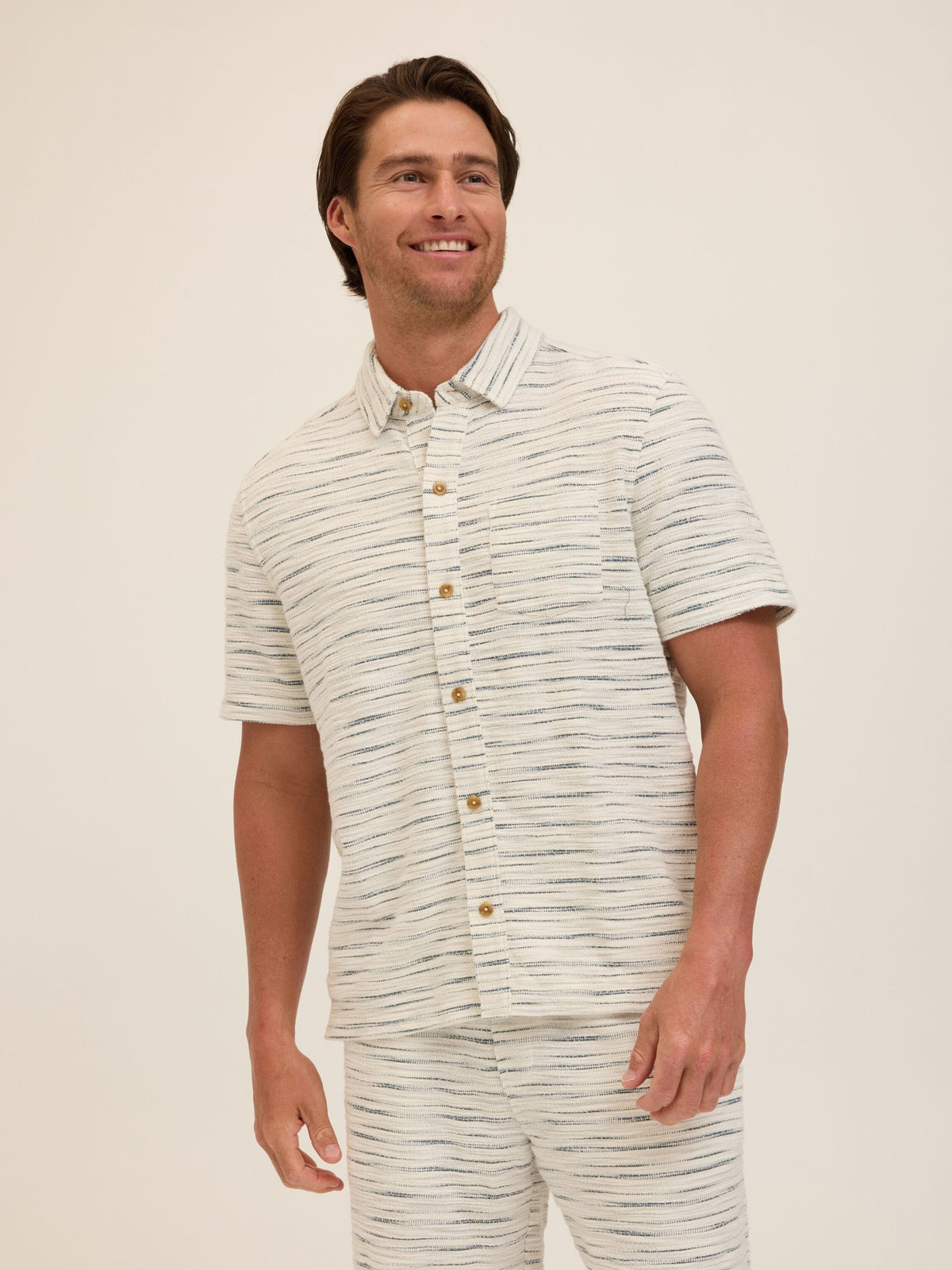 Paxton Shoreline Terry Button-Down Pocket Shirt